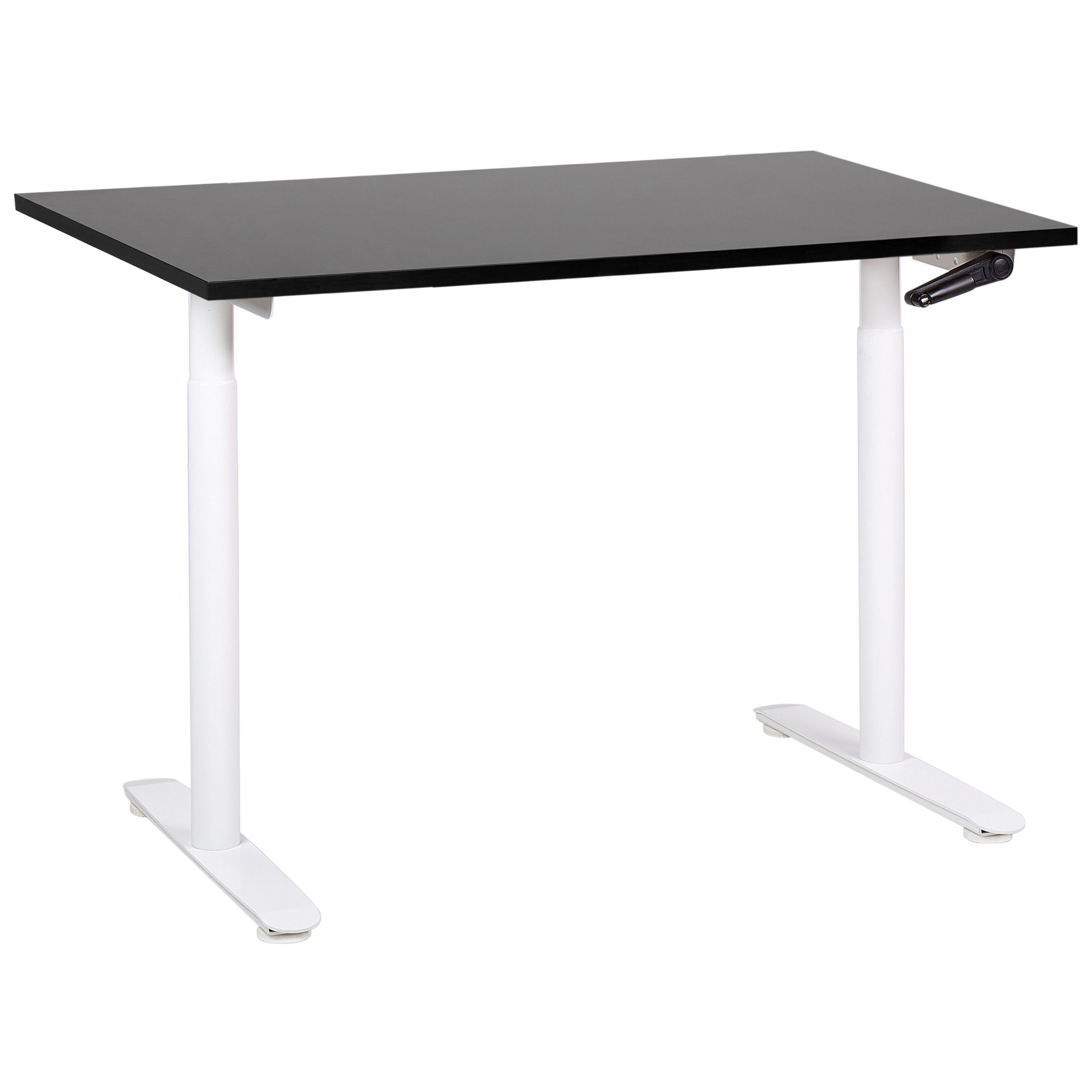 Työpöytä säädettävä DESTINAS 120 cm 72 cm Musta/valkoinen