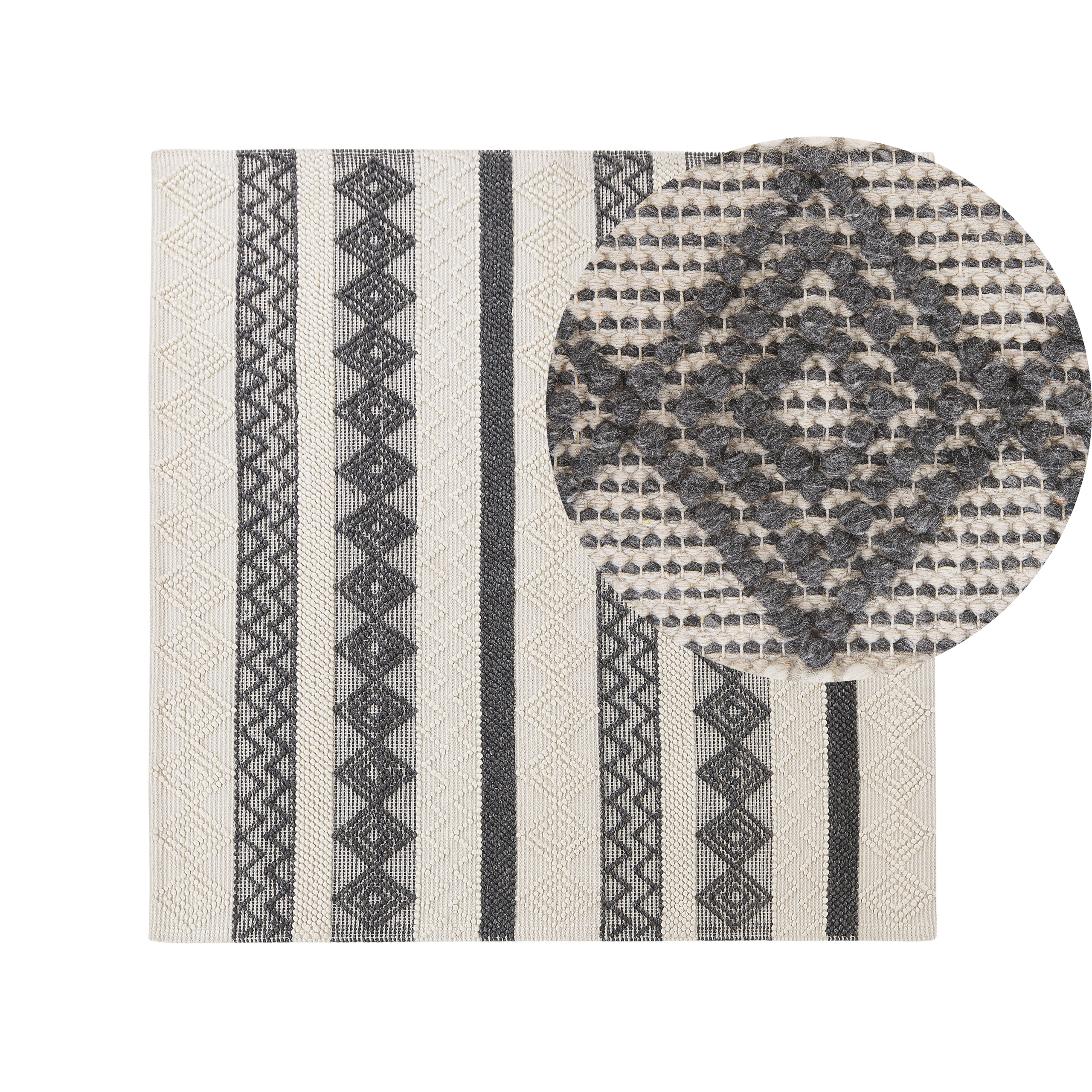 Matto DAVUTLAR Vaaleanbeige 200 x 200 cm Villa