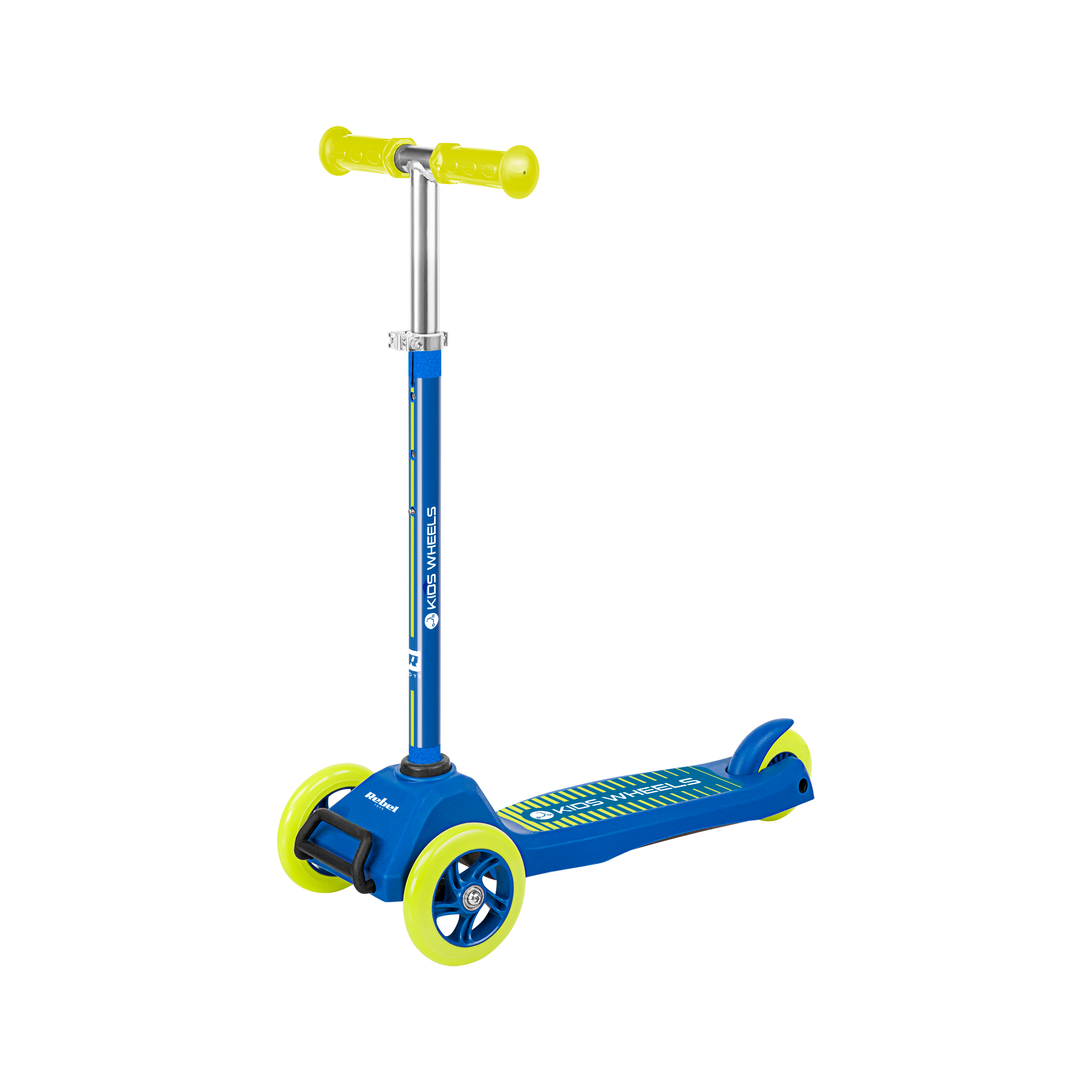 Rebel Wheels kolmipyöräinen tasapainoskootteri lapsille, kevyt ja säädettävä