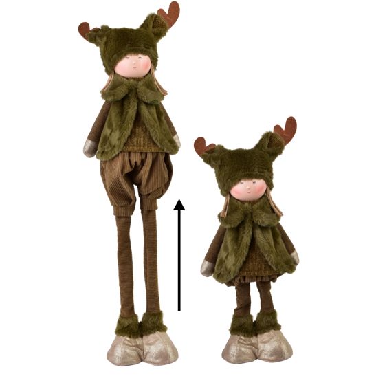 Koristehahmo SANTA LILA monivärinen tekstiili 18x14x47/68 cm