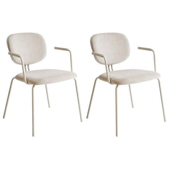 Ruokatuolisetti 2 kpl CARILLE chenille Vaaleanbeige