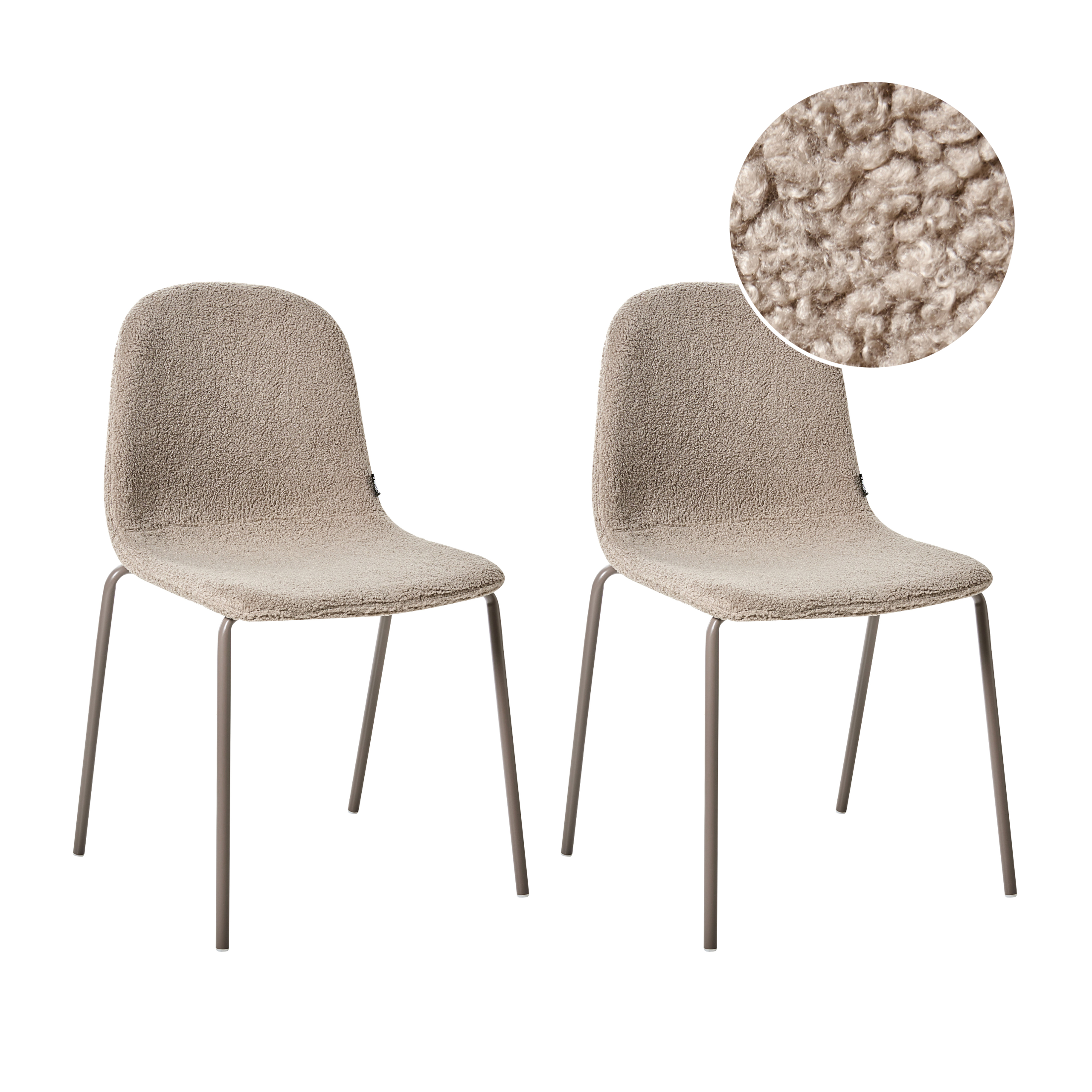 Kokoustuolisetti 2 kpl LOMA buklee Ruskeanharmaa