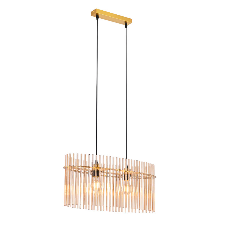 NETTLIFE Ripustusvalaisin 1 hehku ruokapöydän rippu - lasinen riippuvalaisin E27 rippuva ruokapöytälamppu retro kulta30 cm (ilman lamppua)