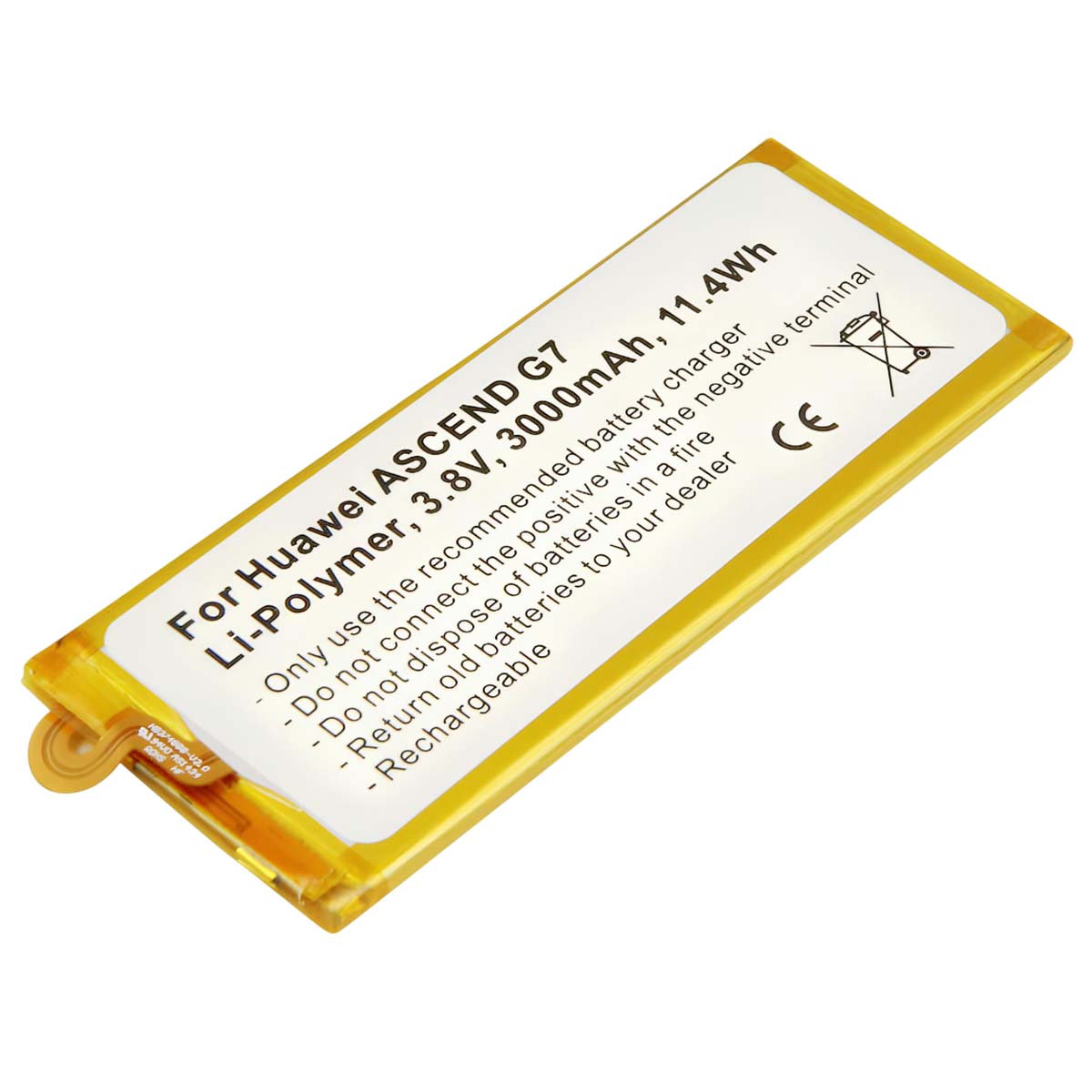 Akku Li-Polymer 3,8V Huawei Ascend G7 3000mAh 11,4Wh