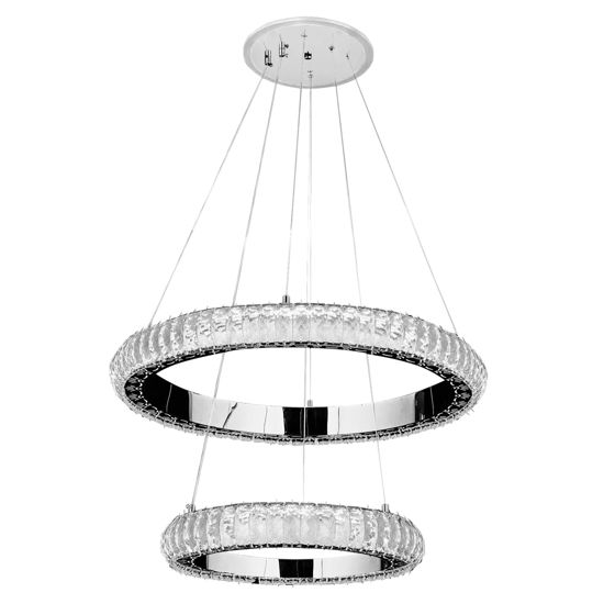 TOOLIGHT riippuva kattovalaisin LED G044-2C CP kromi, 63x63x90cm