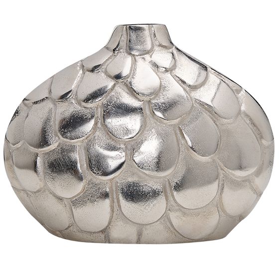 Kukkamaljakko TIMGAD metalli 26 cm Hopea