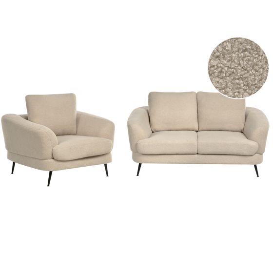 Sohvaryhmä 3-istuttava KJAER buklee Vaaleanbeige