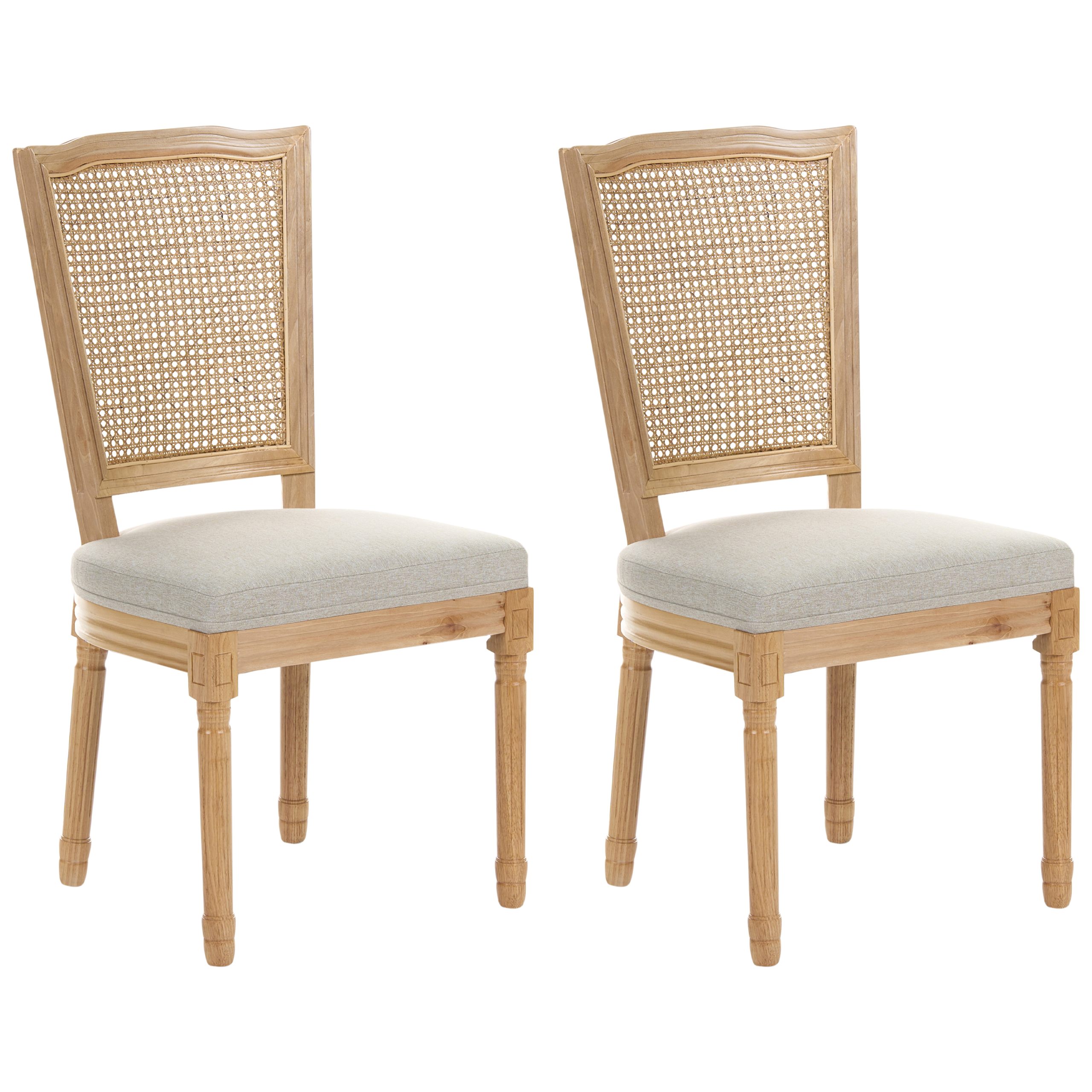Tuolisetti 2 kpl BONANZA Puu Vaaleanruskea/beige
