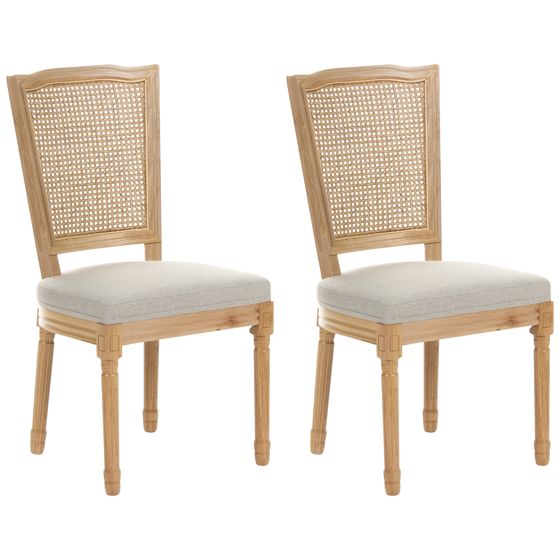 Tuolisetti 2 kpl BONANZA Puu Vaaleanruskea/beige