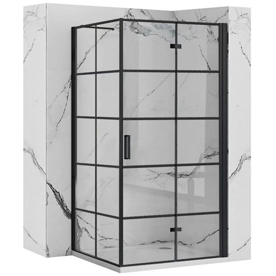 REA Suihkukaappi MOLIER 90X90 musta, 90X90X190CM