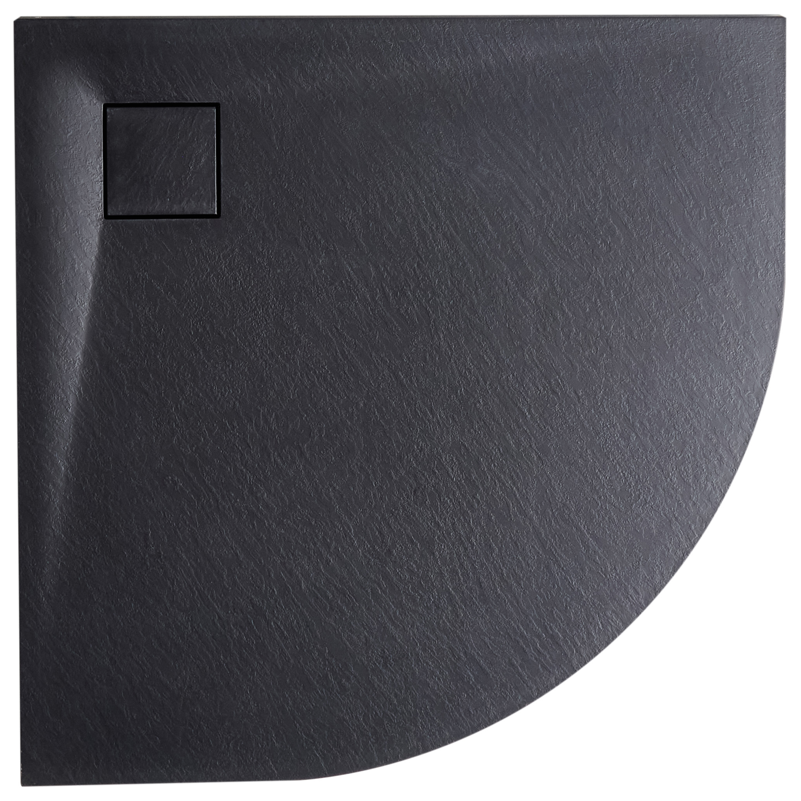Suihkuallas PARON 80 x 80 x 3 cm Musta