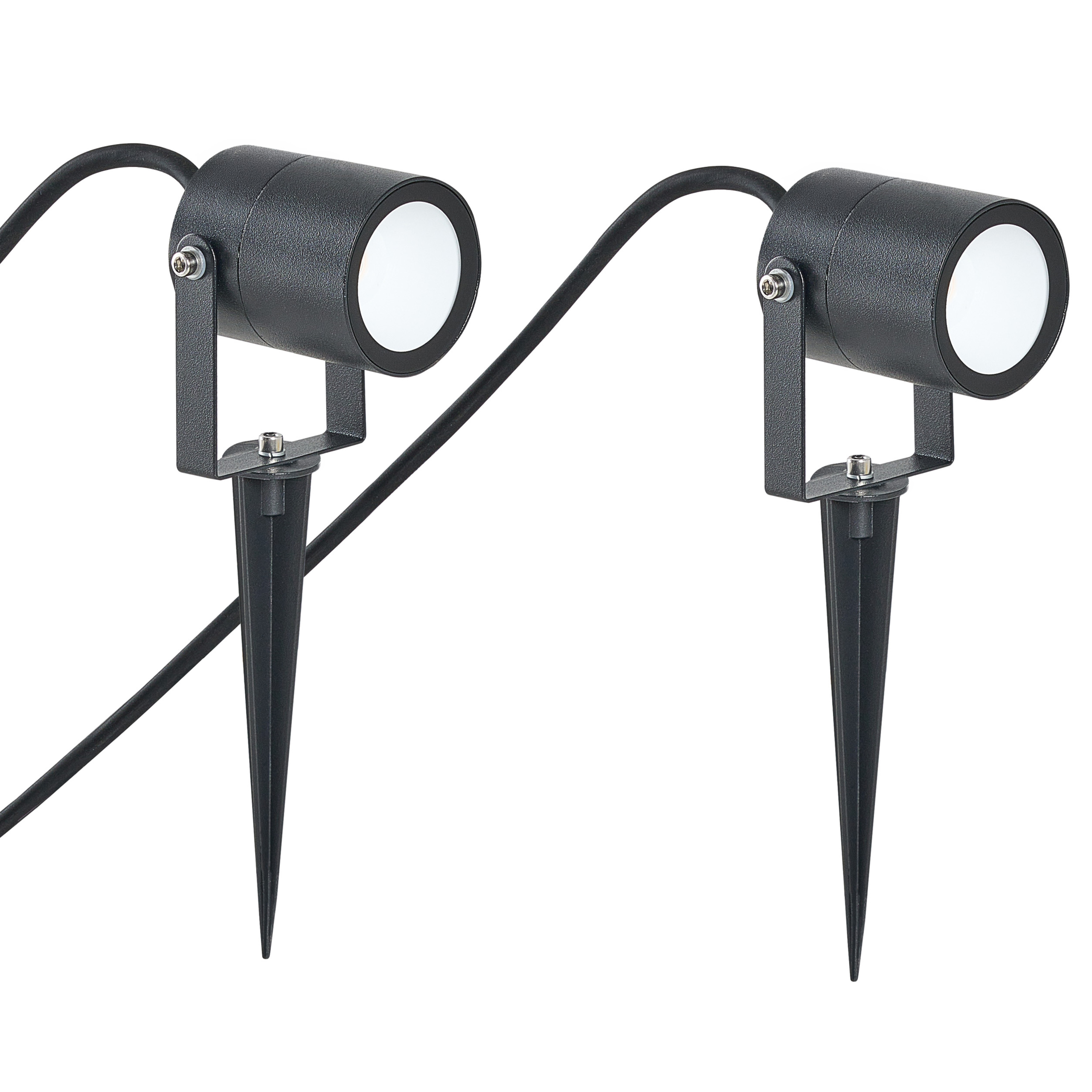 Maapiikkivalaisinsetti 2 kpl EWES LED-valo Musta