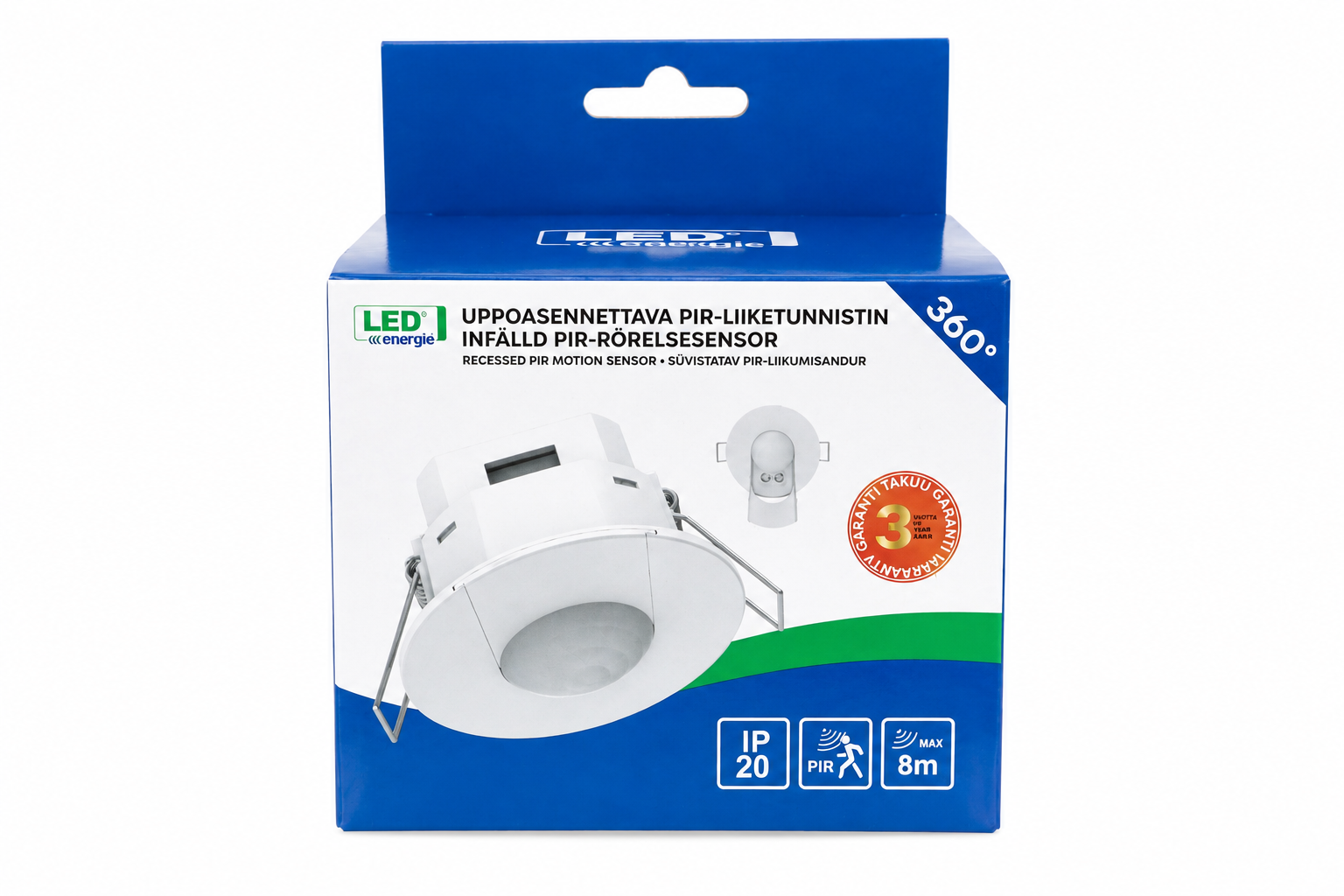 Led Energie Liiketunnistin 360° upotettava