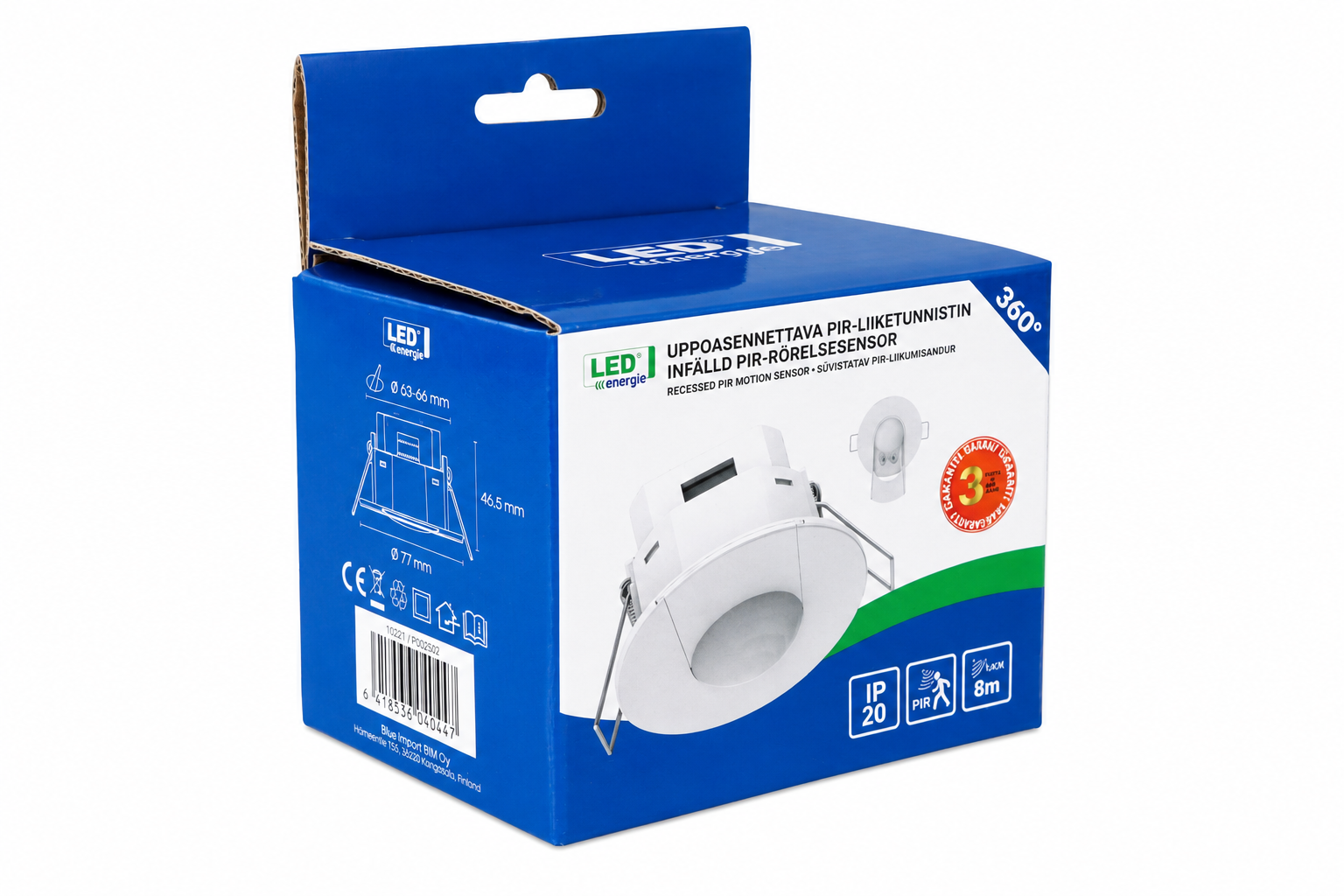 Led Energie Liiketunnistin 360° upotettava