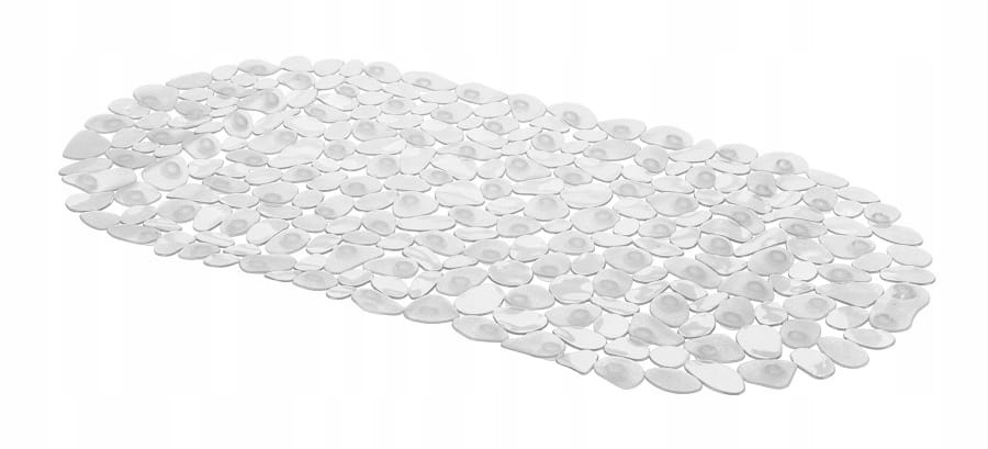 Liukumaton kylpyhuonematto imukupeilla 67x35cm läpinäkyvä