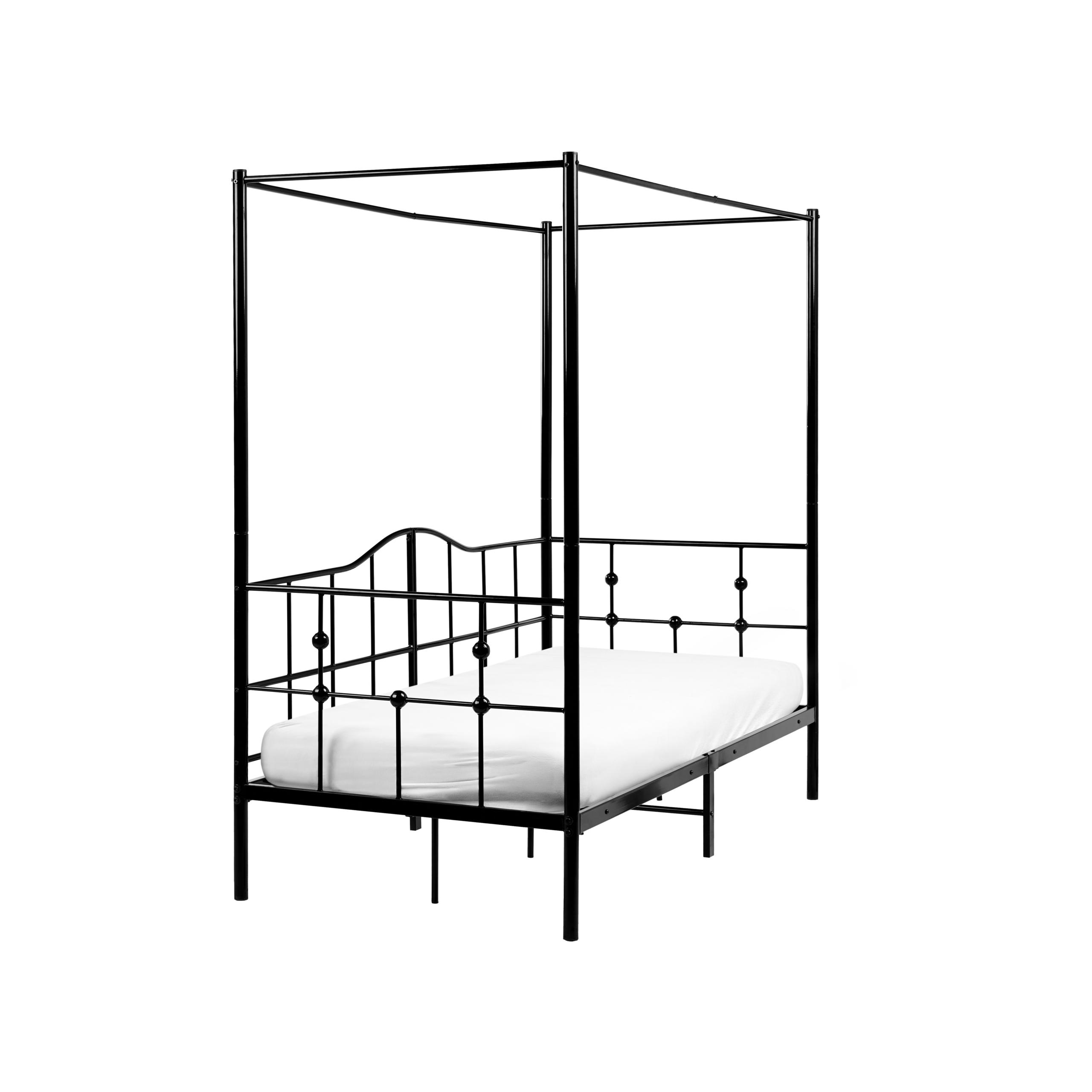 Pylvässänky Metalli ARTONNE 90 x 200 cm Musta