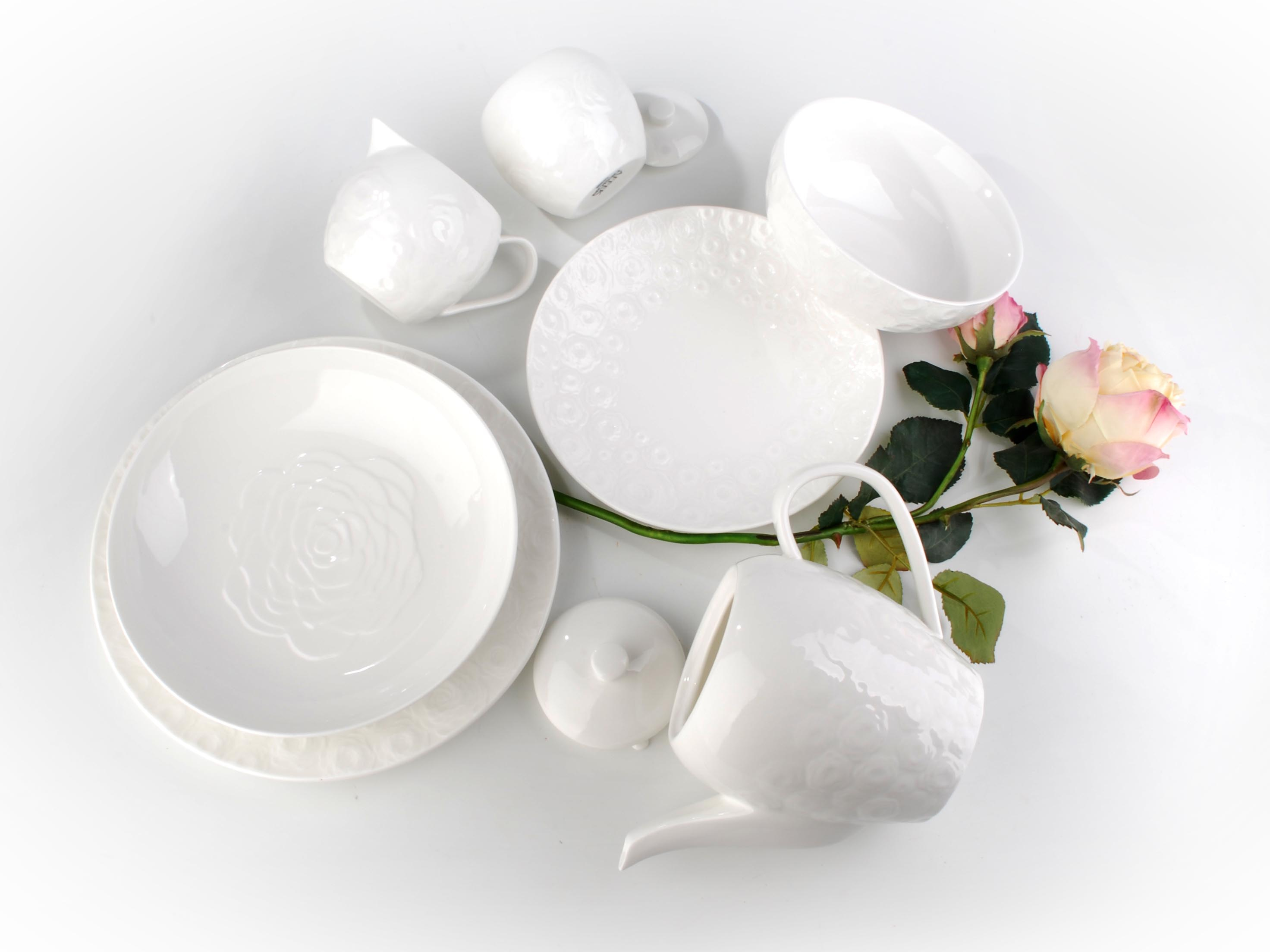 Kulho Posliini Affek Design Rose Ø16cm 750ml Valkoinen 1kpl