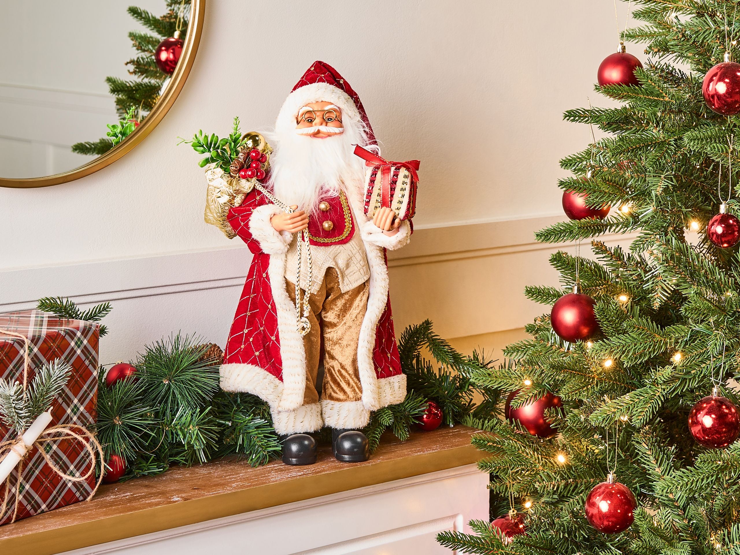 Joulukoriste RAMVATN Joulupukki 44 cm Punainen