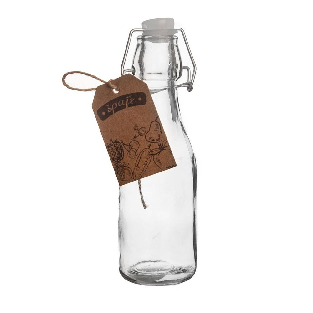 Lasipullo klipsillä 290 ml