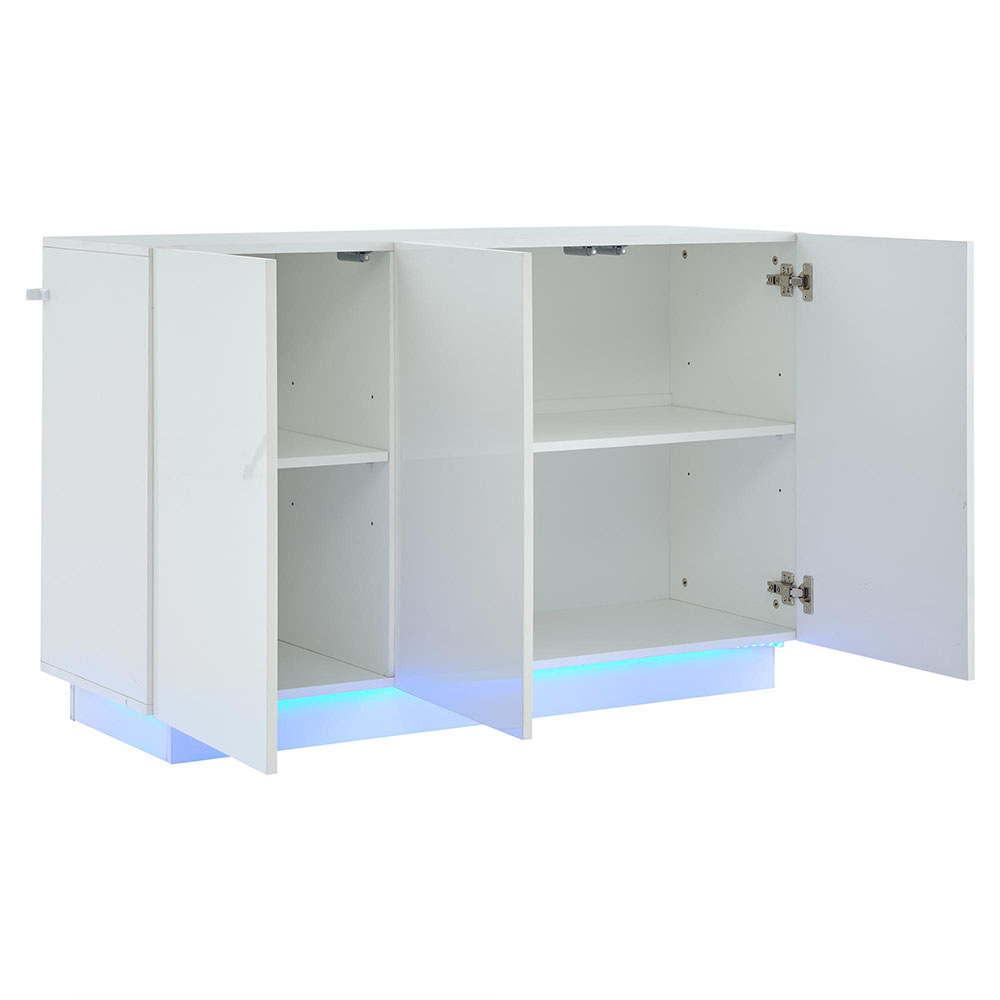 Valkoinen sivupöytä, 120×40×75 cm