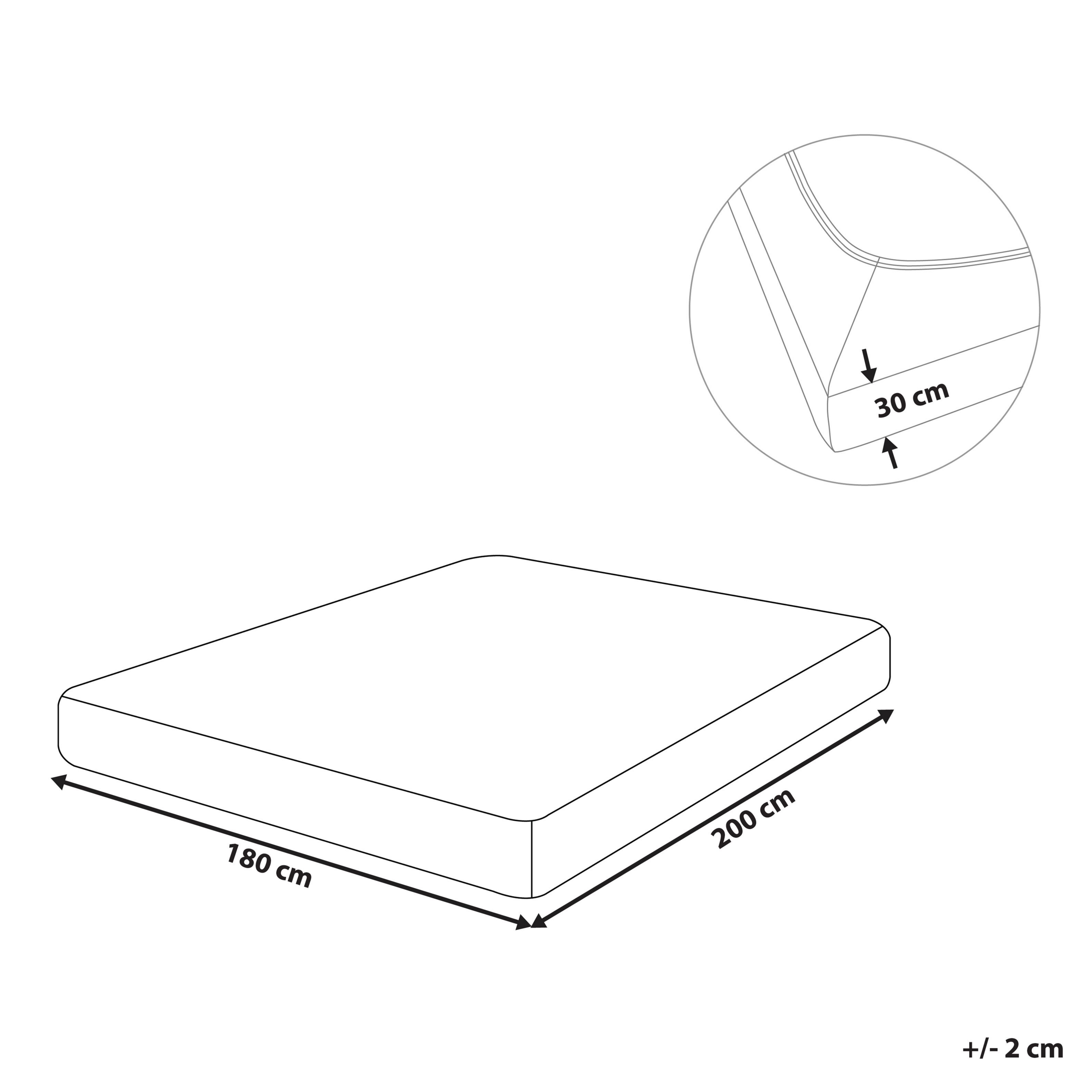 Muotoonommeltu lakana JANBU puuvilla 180 x 200 cm Vaaleansininen