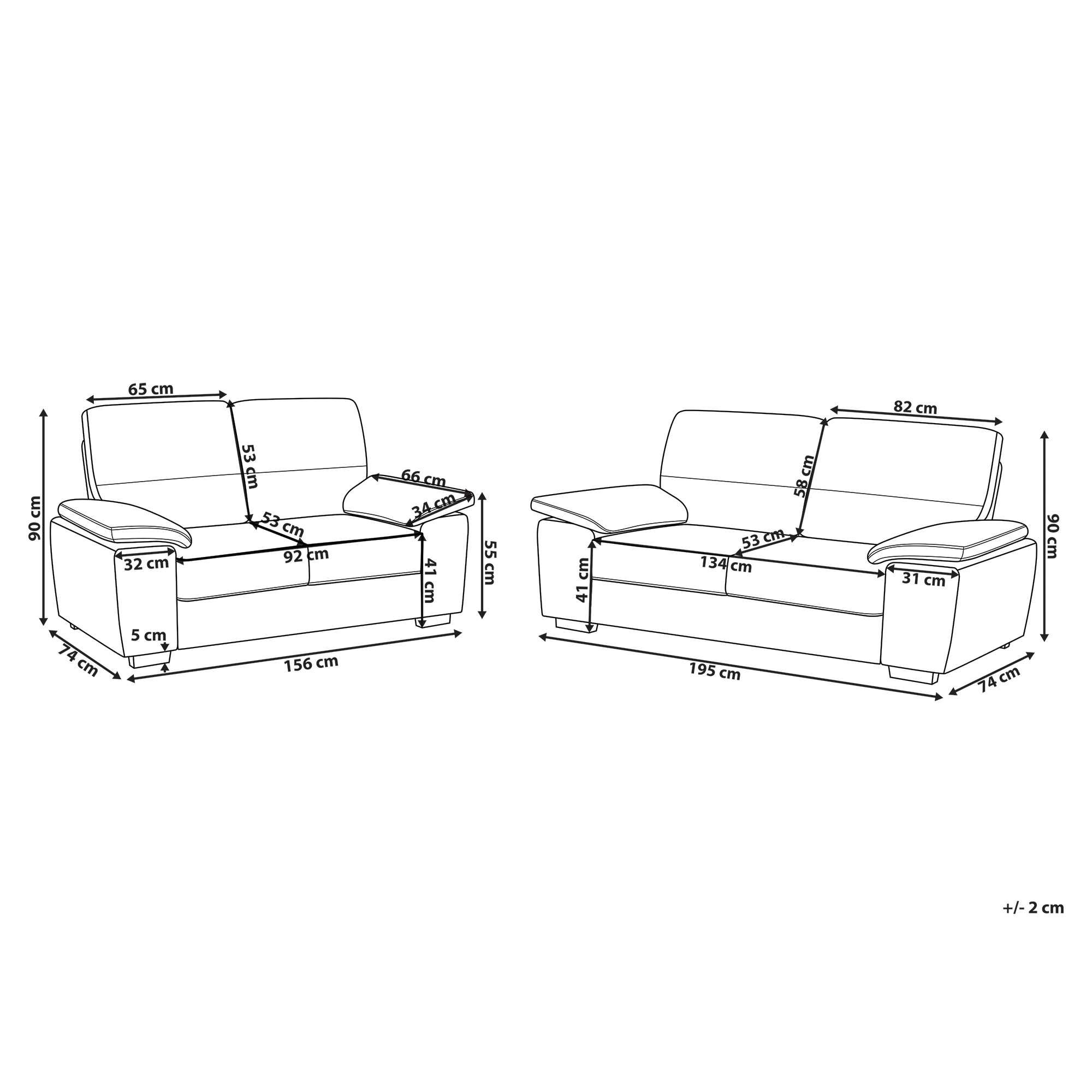 Sohvaryhmä 5-istuttava VOGAR keinonahka Tummanruskea