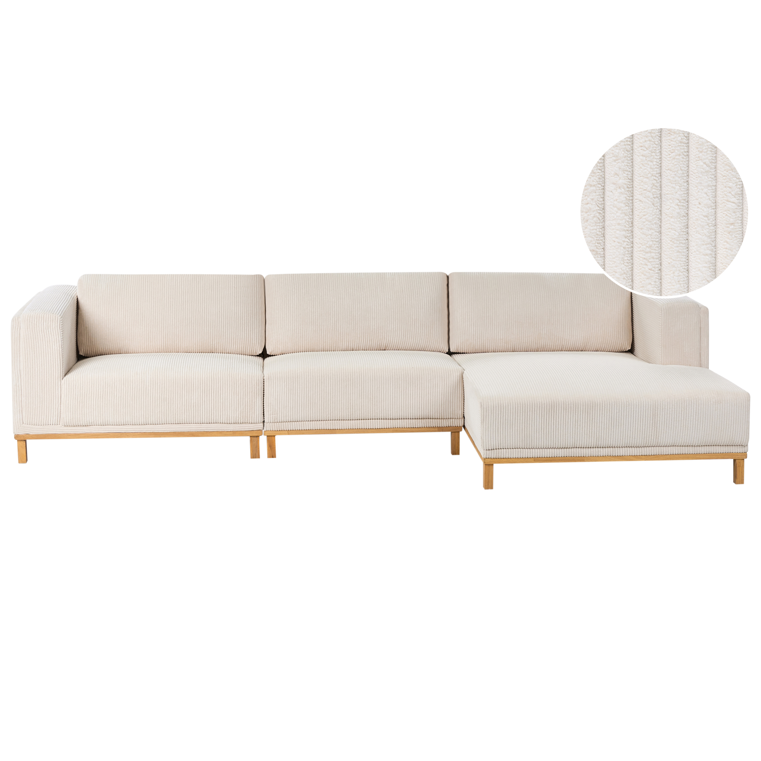 Kulmasohva 5-istuttava VENG vakosametti Vaaleanbeige Vasen