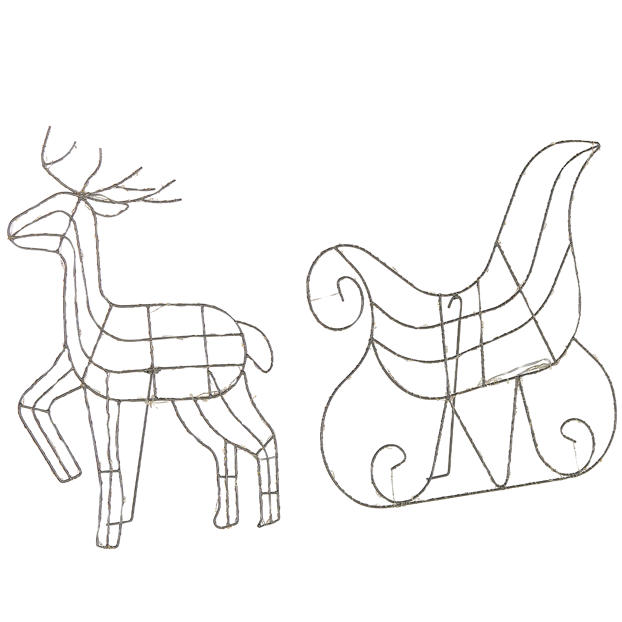 Ulkokoriste LED-valo SAIJA Poro 46 cm Hopea