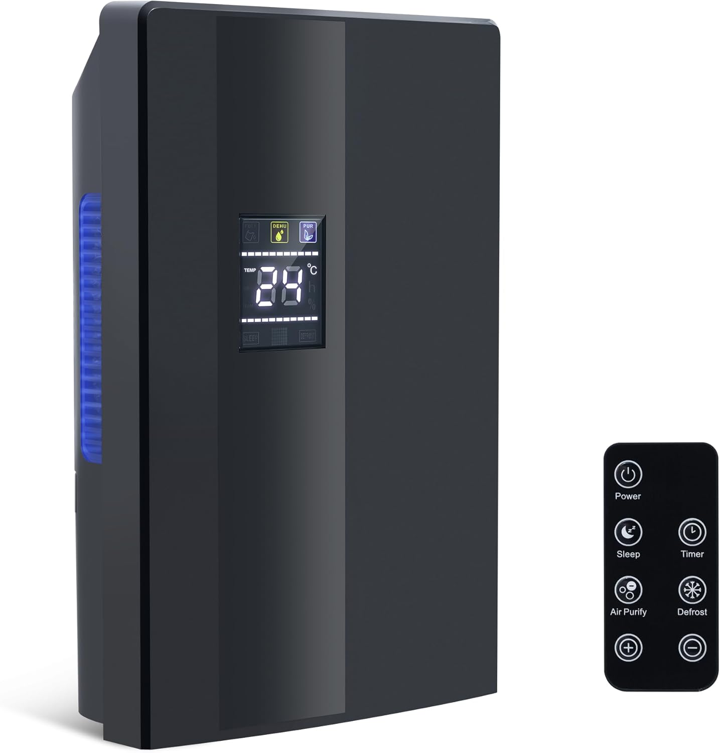 NETTLIFE Ilmankuivain 2000 ml kaukosäätimellä, 24 h ajastimella, UV-puhdistuksella ja yötilalla