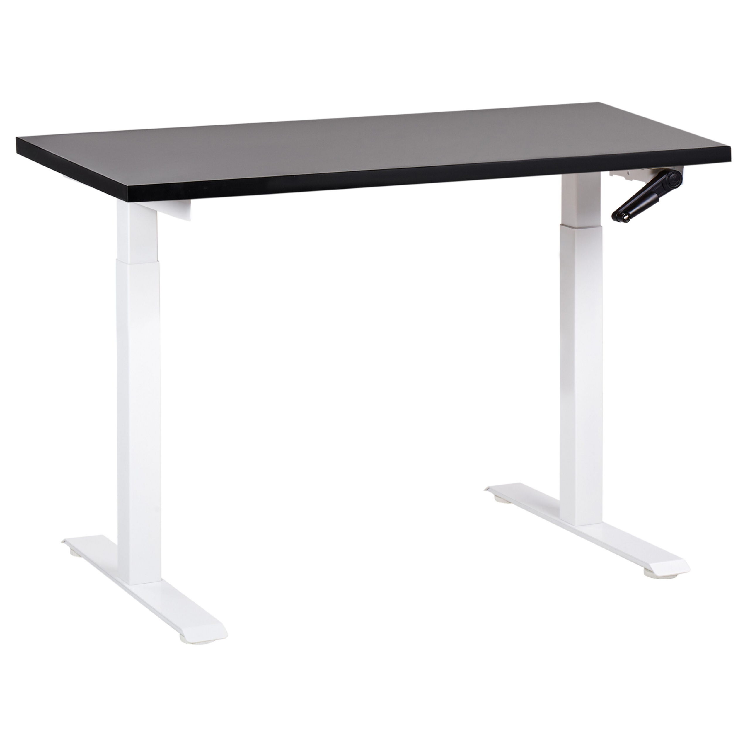 Työpöytä säädettävä DESTINES 120 cm 72 cm Musta/valkoinen