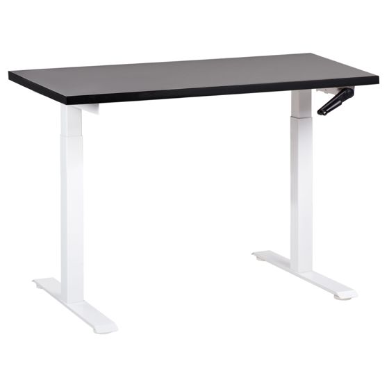 Työpöytä säädettävä DESTINES 120 cm 72 cm Musta/valkoinen