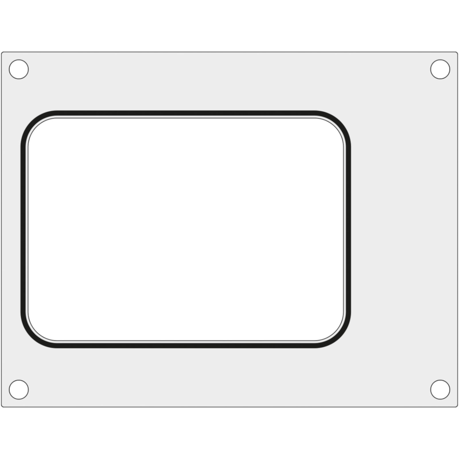 Hendi-sulkemiskoneen matriisimuotoilu tarjottimelle ilman jakoa 187x137 mm – Hendi 805664