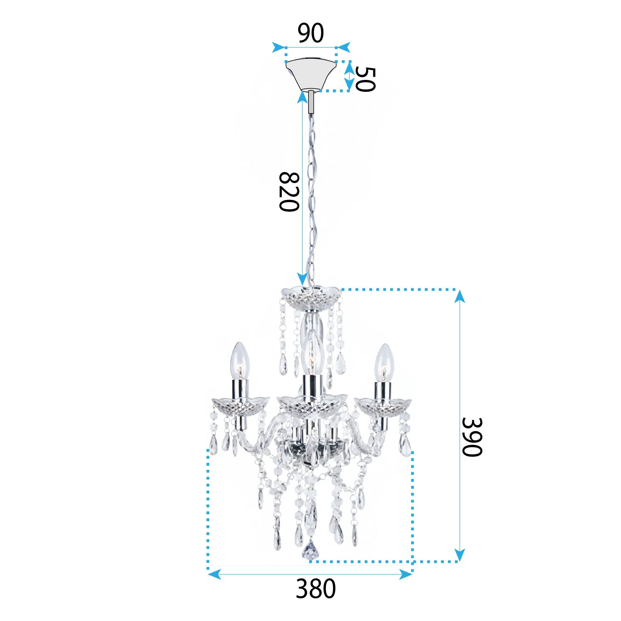 TOOLIGHT riippuvalaisin EBT005-3CP musta, 123X70X31CM