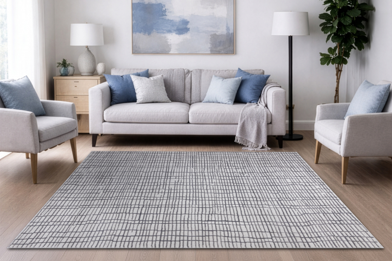 Matto AURA J1852A harmaa - Lines, rakenteellinen, moderni 200x290 cm