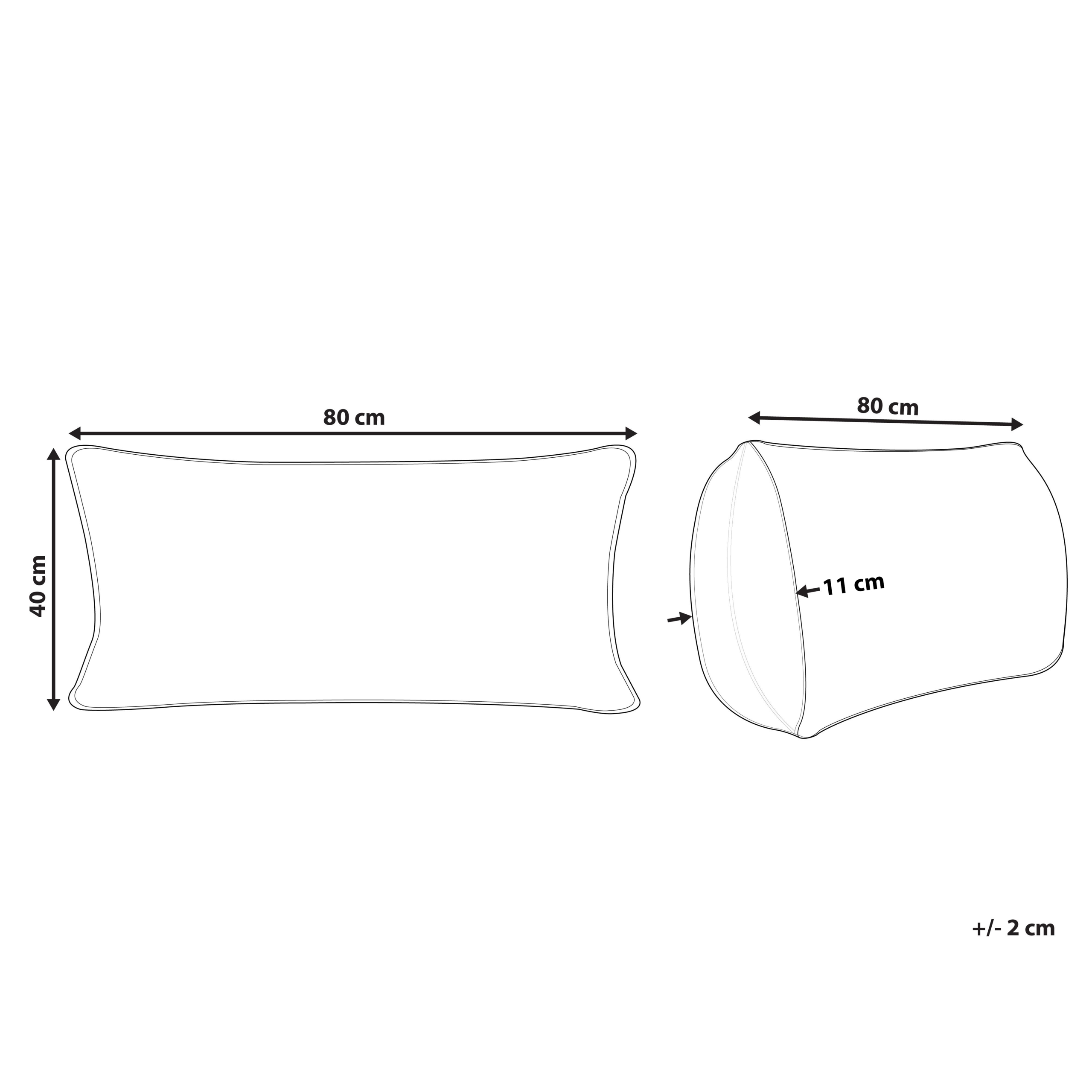 Tyyny FELDBERG Korkea ankanhöyhenet ja -untuva 40 x 80 cm Valkoinen