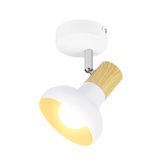 NETTLIFE Kattospotti 1 liekkivalkoinen kattovalaisin teollisuuskäyttöön tarkoitettu käytävävalaisin E14 sisäkäyttöön 350° säädettävä