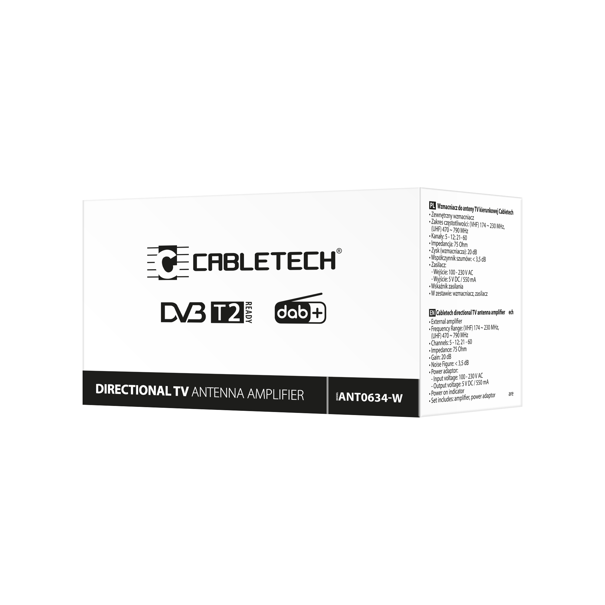 Antennivahvistimen virtalähde DVB-T2 TV Cabletech