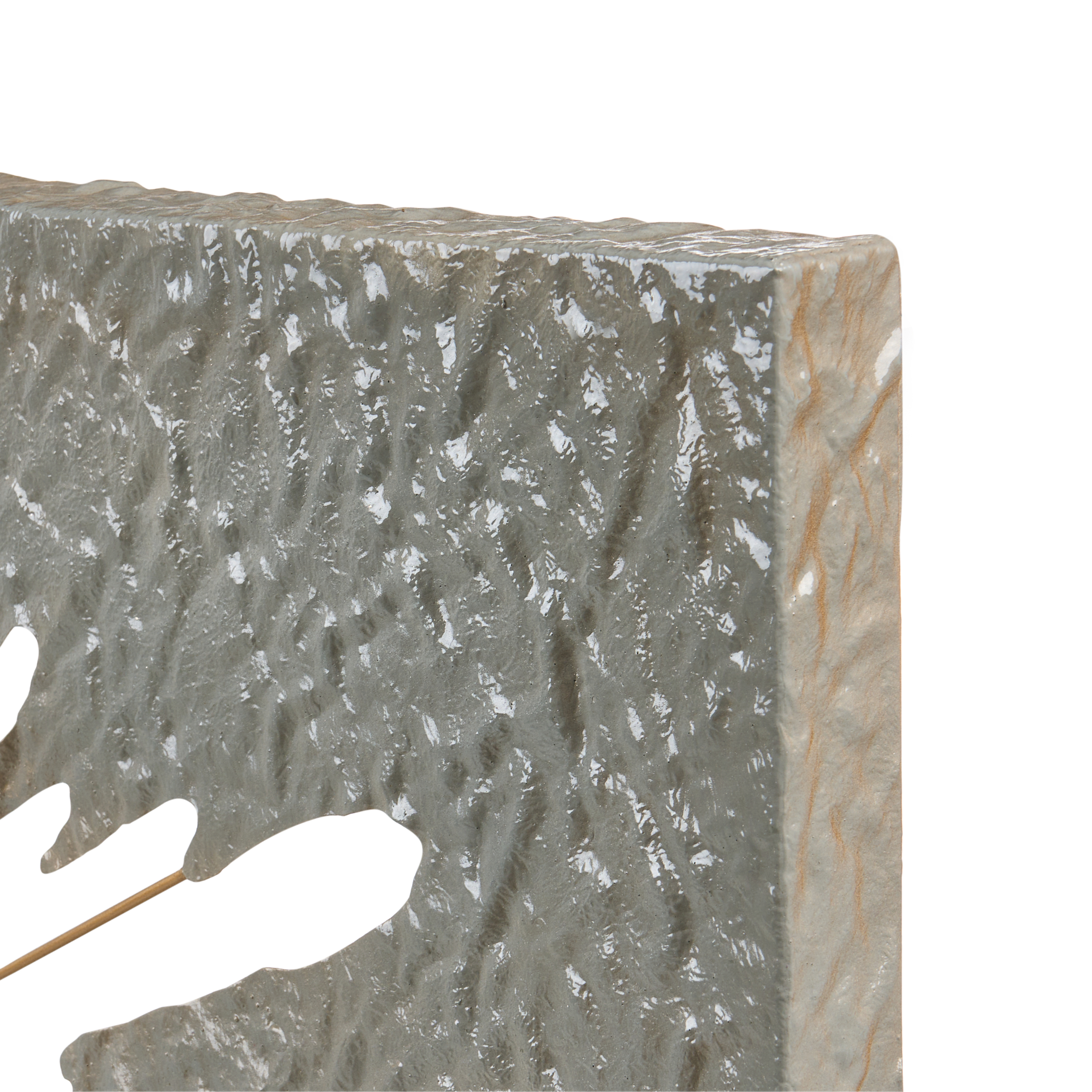 Seinäkoriste SKERRIES metalli 45 cm Harmaa