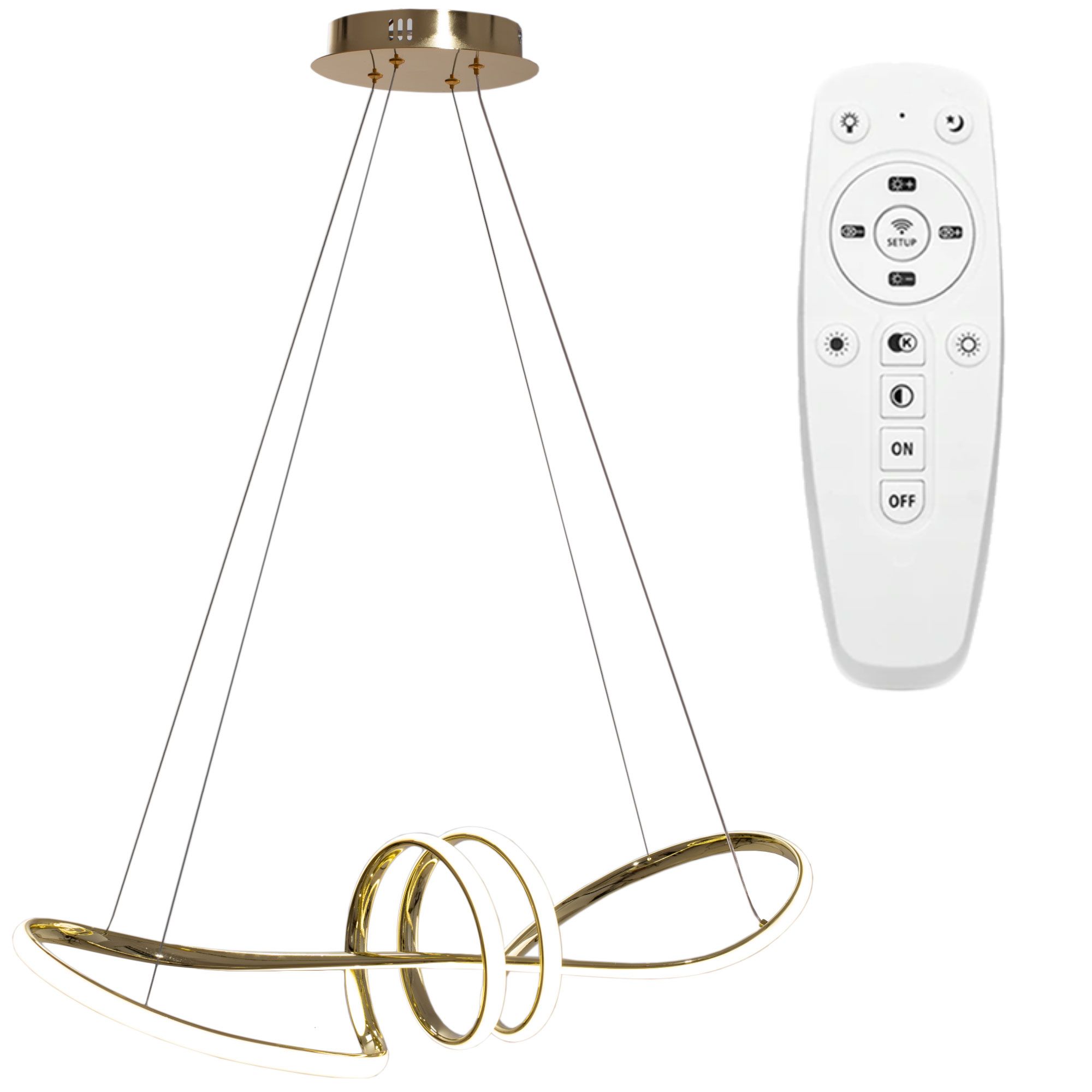 TOOLIGHT riippuva kattovalaisin LED APP824-CP LONG kulta