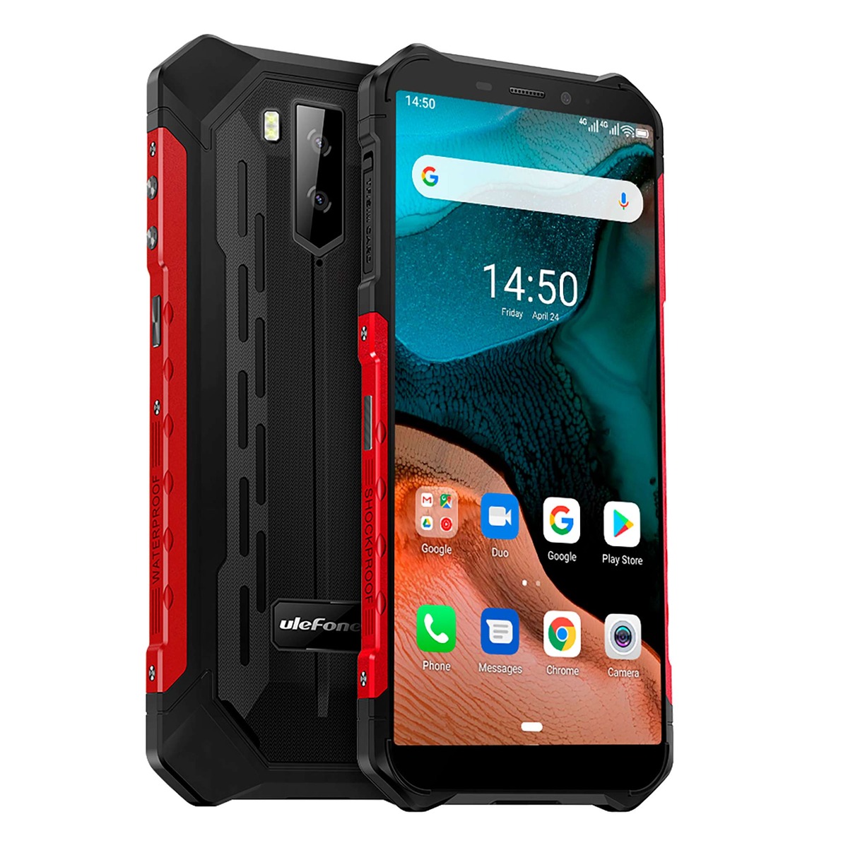 Ulefone Iskunkestävä puhelin Armor X5, 4G, IP-68, musta