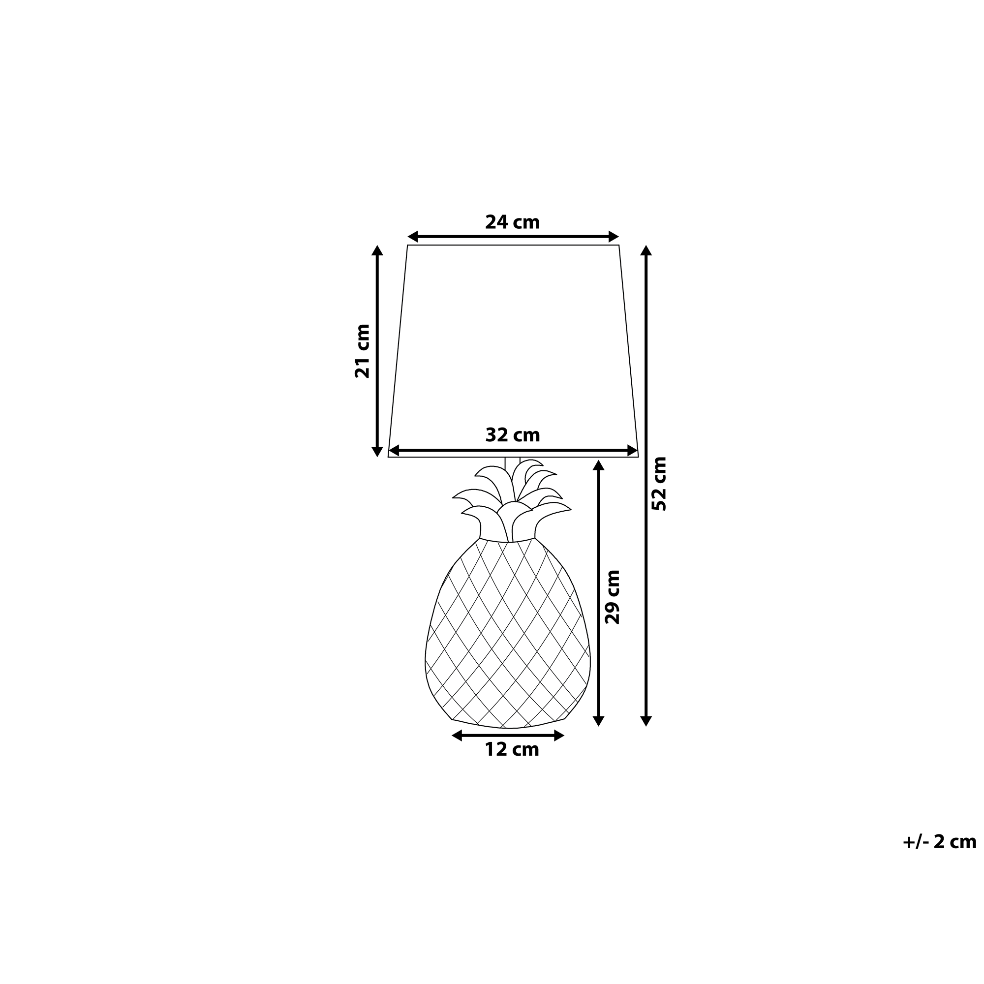 Pöytävalaisin PINEAPPLE keramiikka Hopea