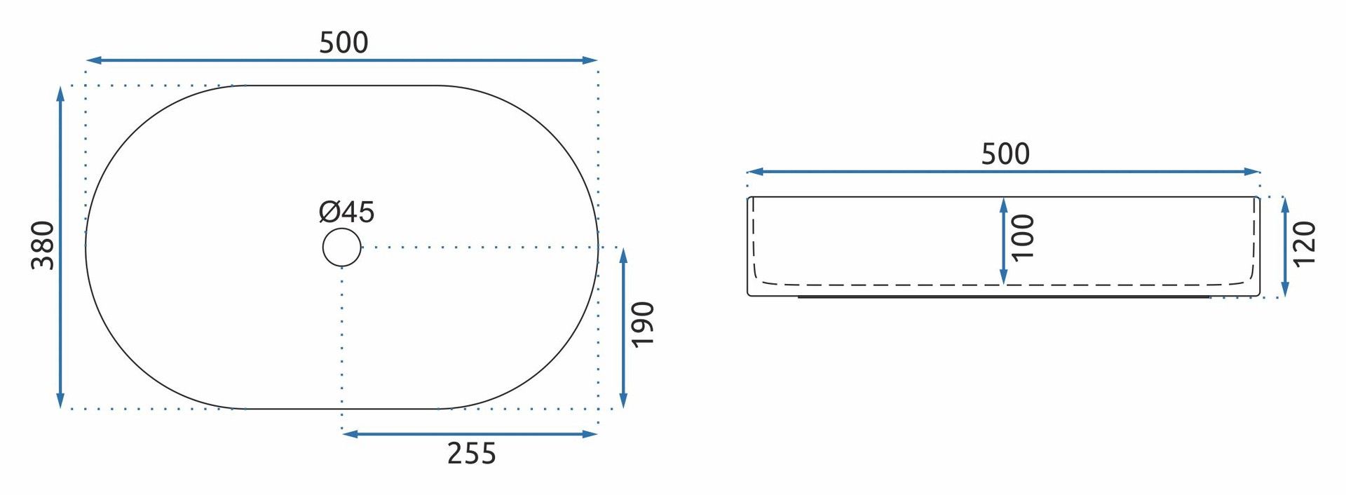 REA Malja-allas NADIA 50, 50X38X12CM