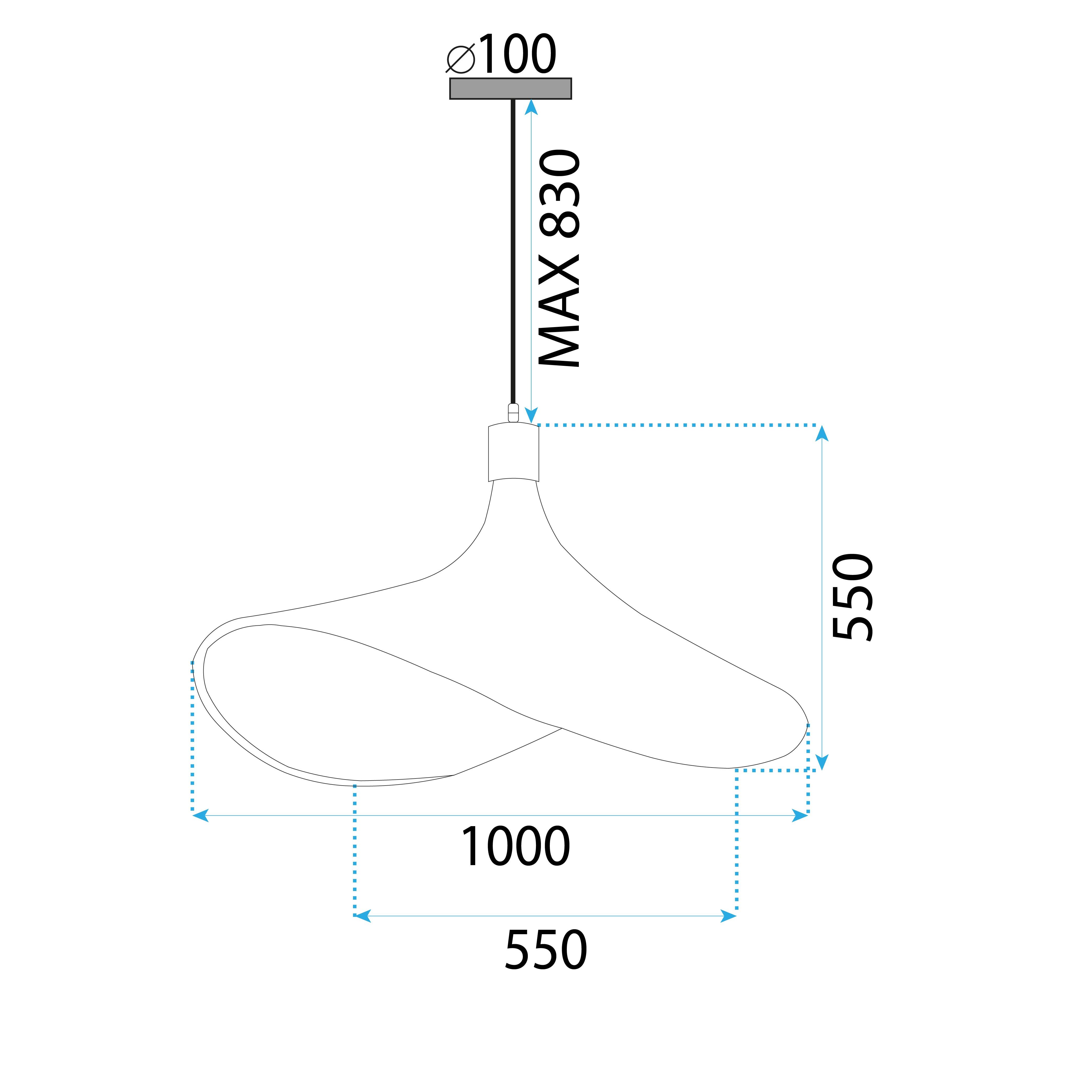 TOOLIGHT riippuva kattovalaisin APP1640-1C BOHO beige, 100x100x60cm