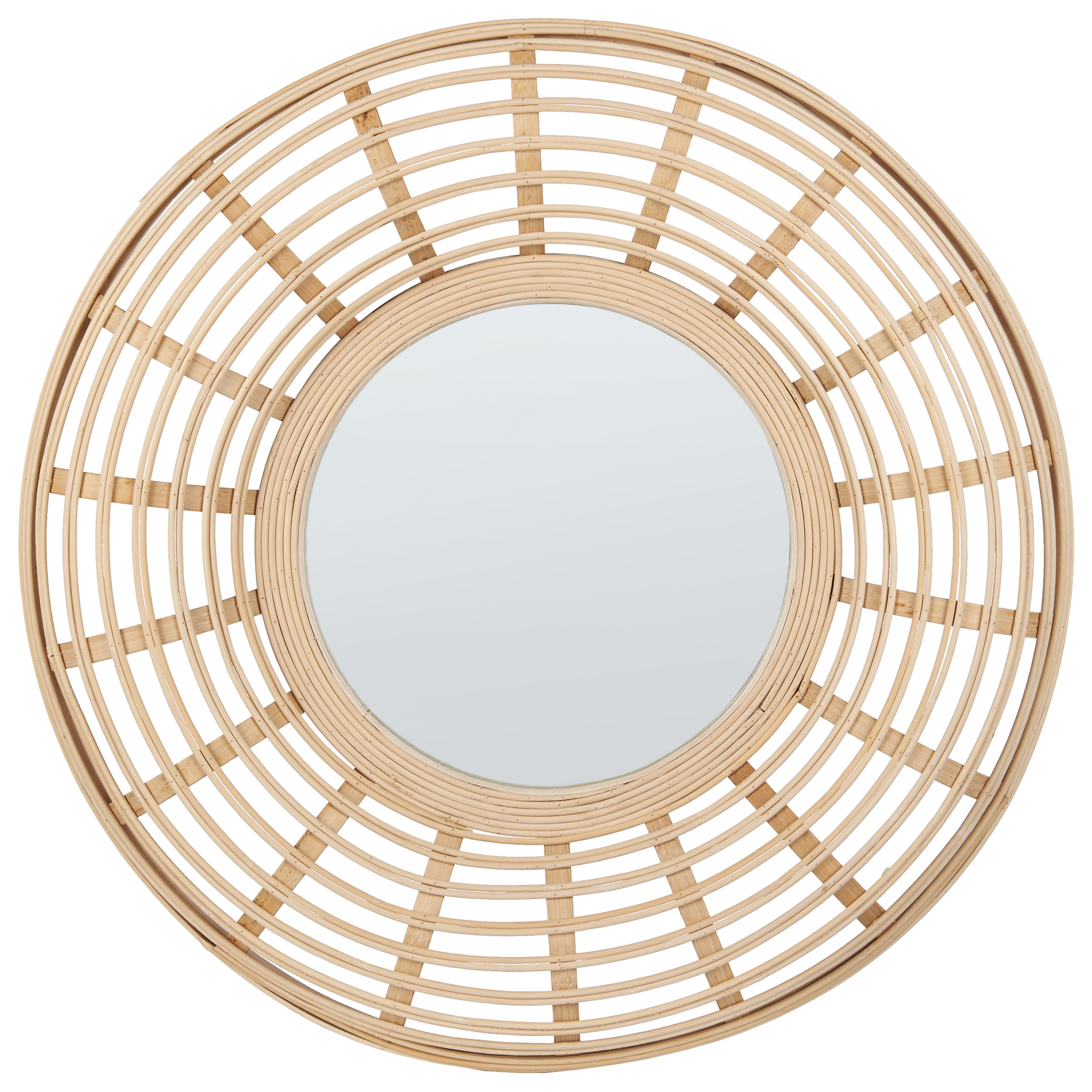 Seinäpeili HANUA 60 cm 60 cm bambu Luonnonväri