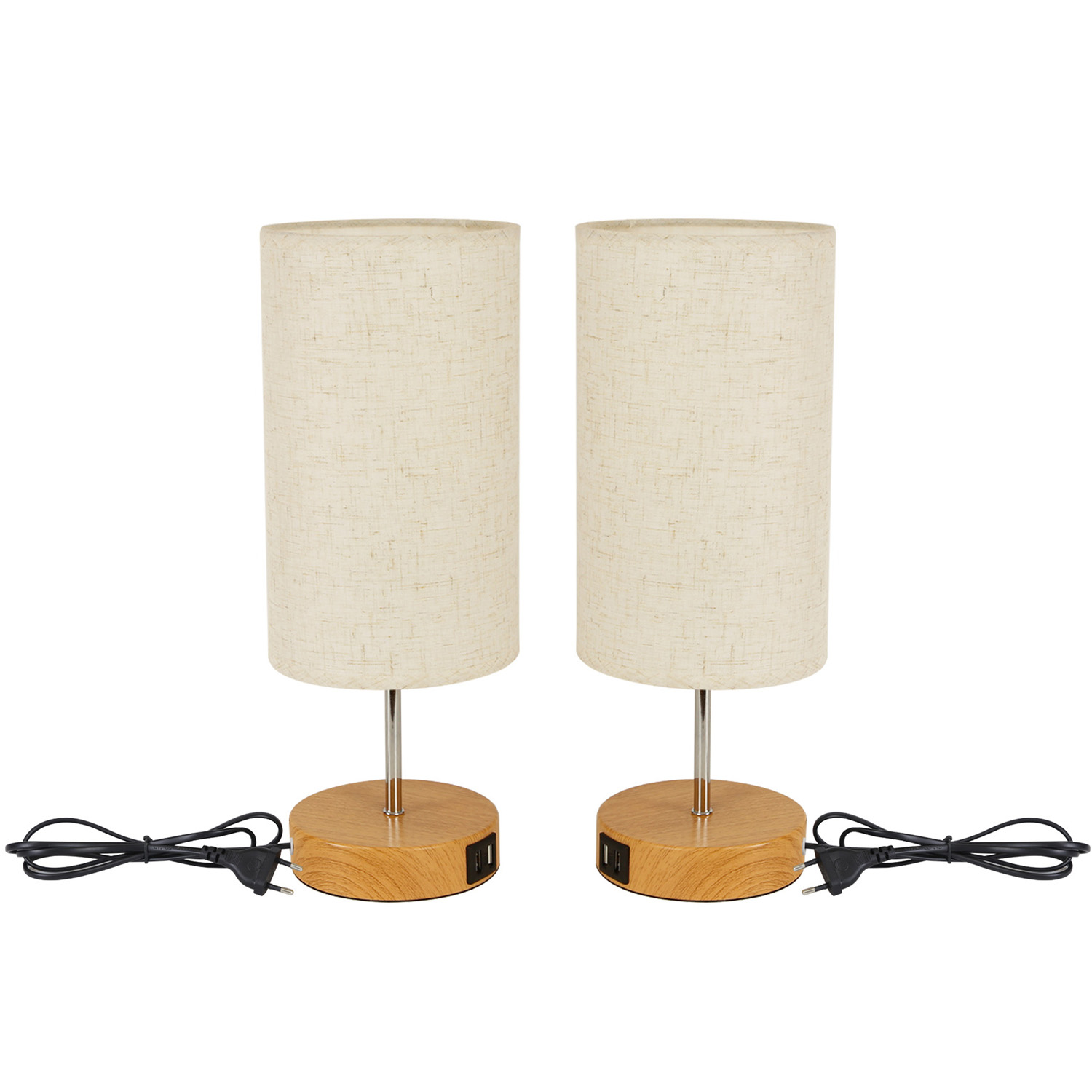 NETTLIFE HimmennettäväKosketuspöytävalaisin, E27, Yöpöytävalaisin, Olohuone, Moderni Kangaslampunvarjostin