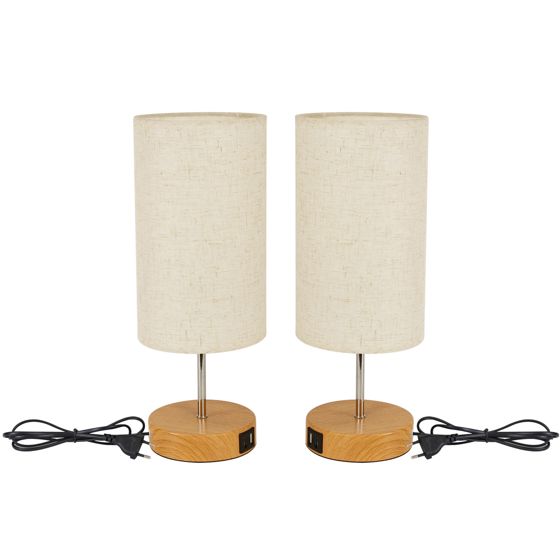 NETTLIFE HimmennettäväKosketuspöytävalaisin, E27, Yöpöytävalaisin, Olohuone, Moderni Kangaslampunvarjostin