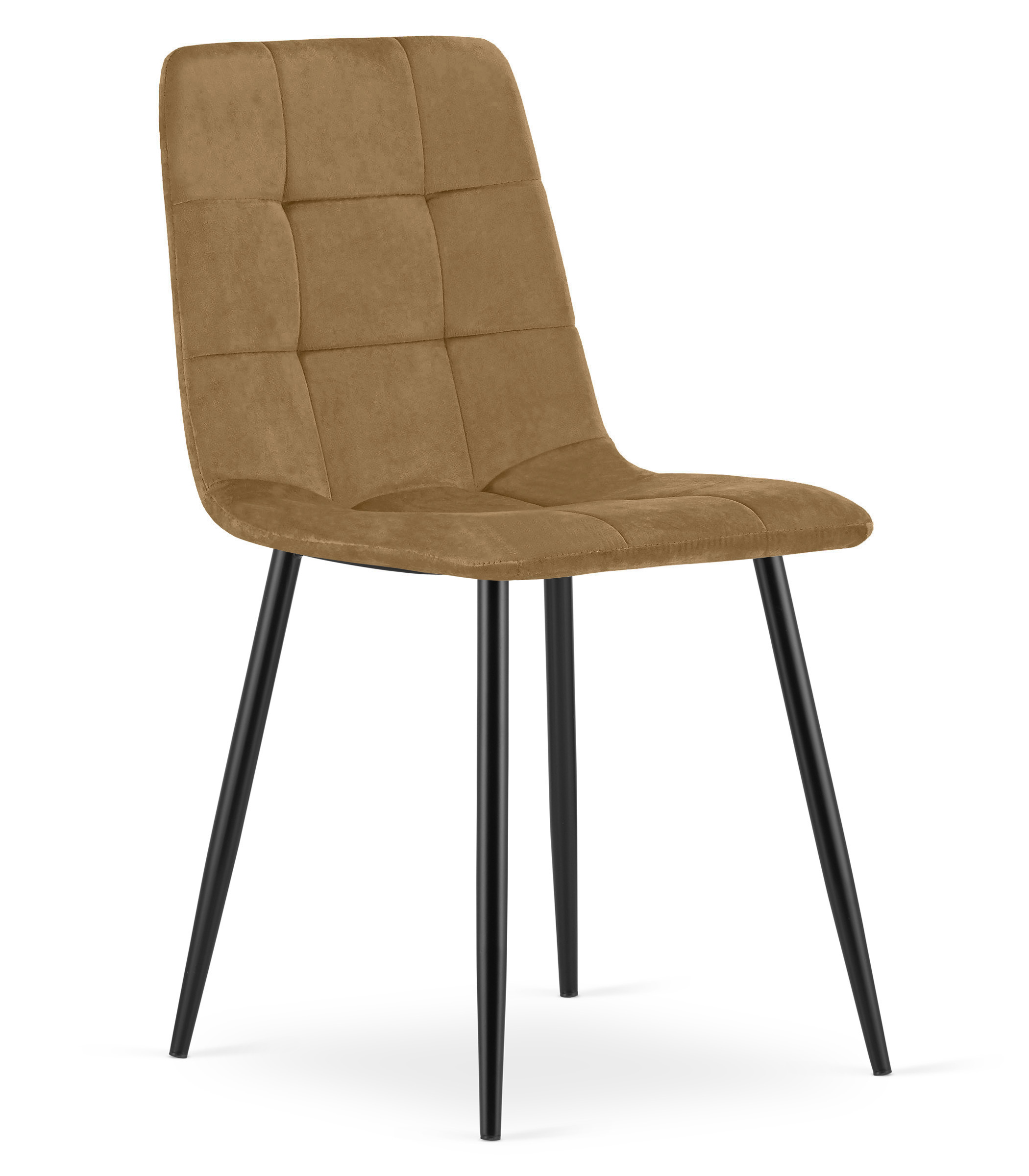 KARA-tuoli, ruskea sametti, mustat jalat (1 kpl)