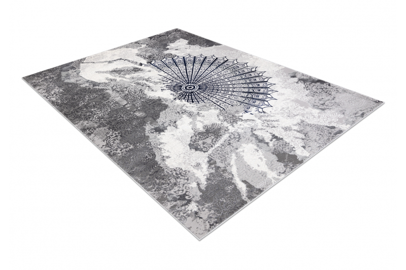 Matto ALLURE 5715 - tyylikäs, glamour vaaleanharmaa / tummansininen 120x170 cm