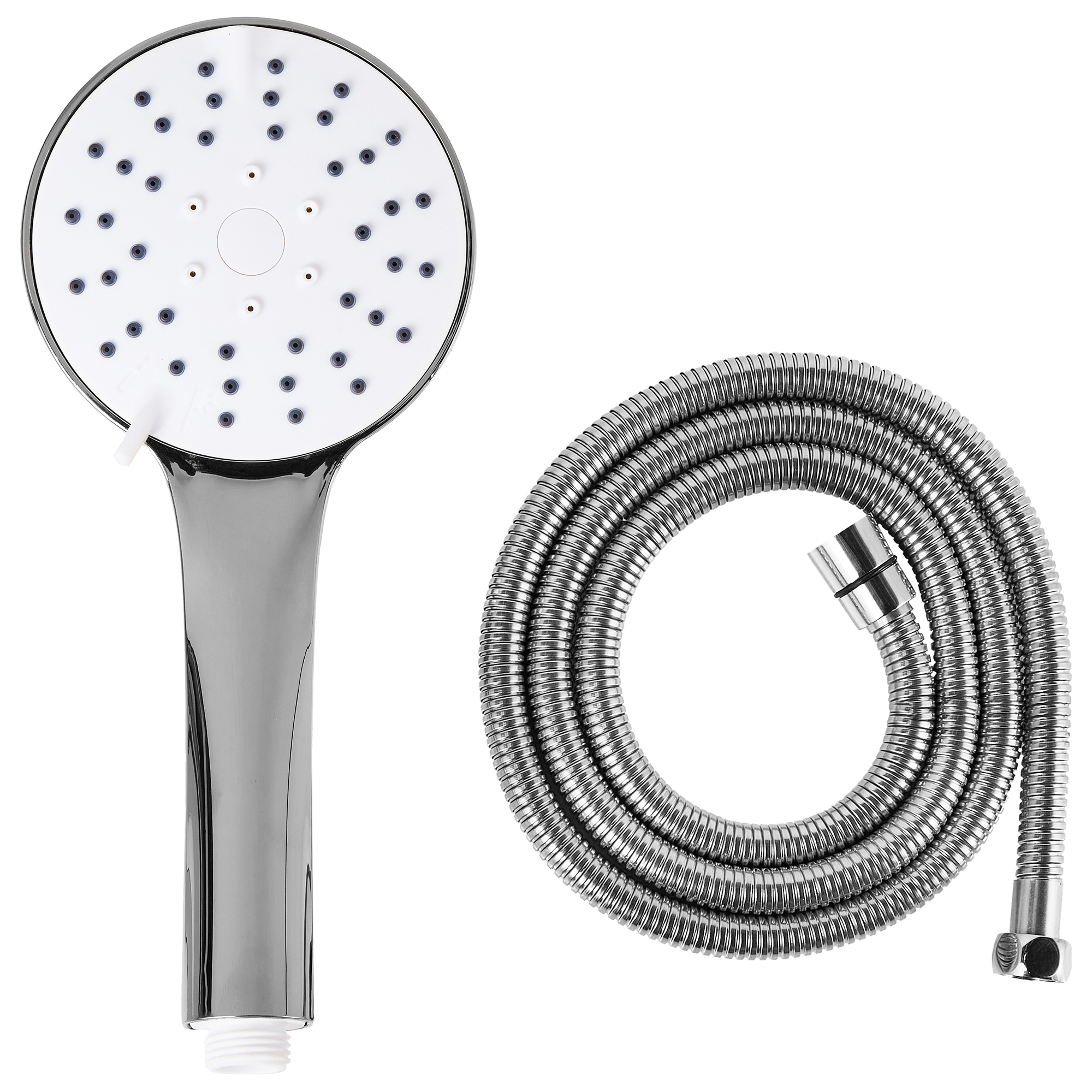 Käsisuihku letkulla CHURUN 4 toimintoa Hopea