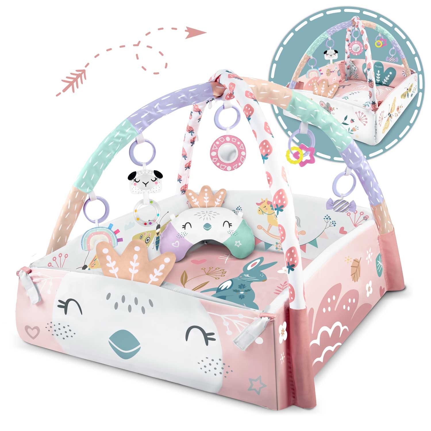 Nukido Bird -interaktiivinen opetusmatto 110 x 100 cm